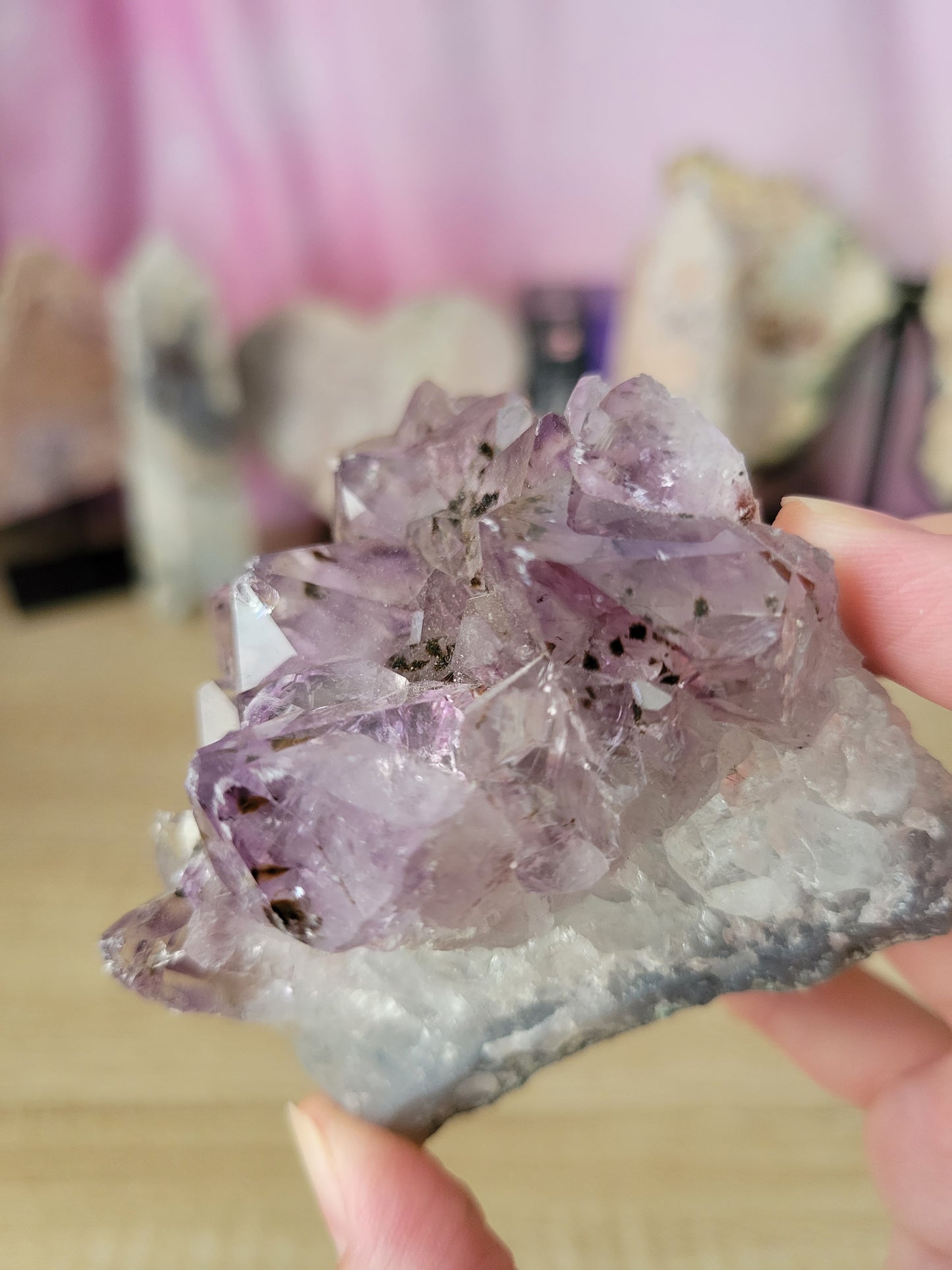 Amethyst with Goethite Inclusions Cluster 15AU