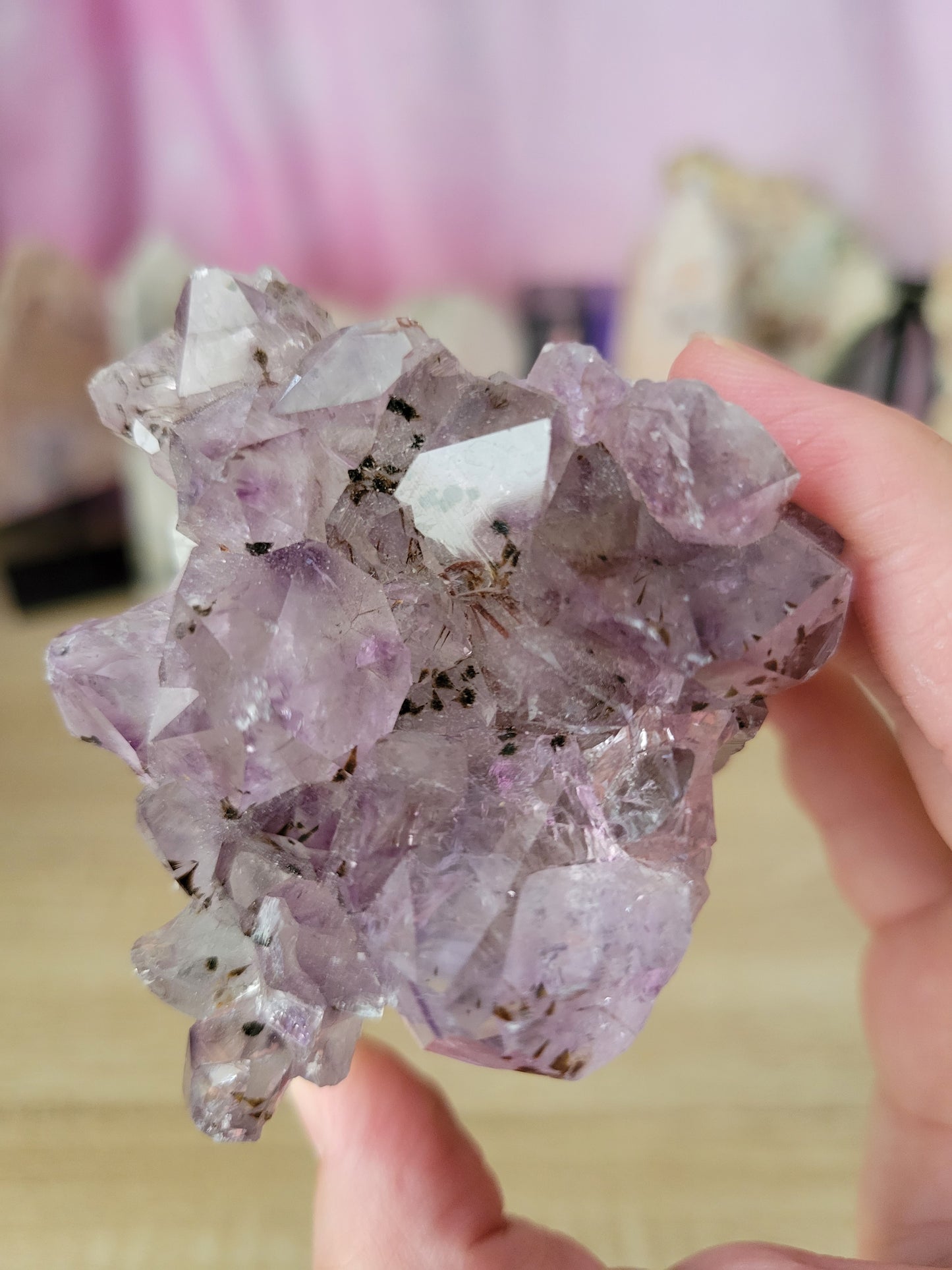 Amethyst with Goethite Inclusions Cluster 15AU