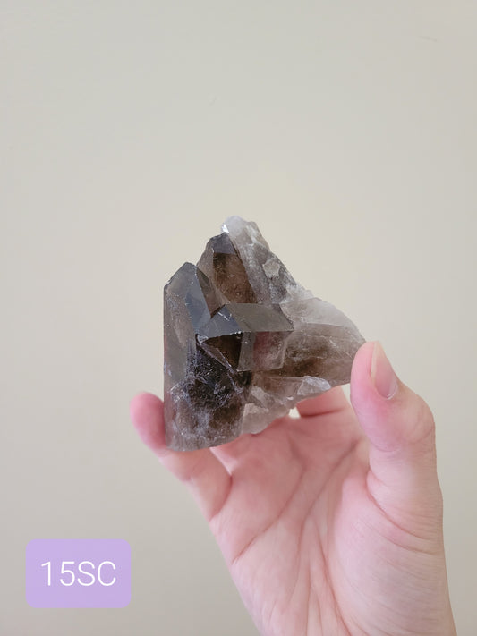 Grounding Smoky Quartz Cluster 15SC