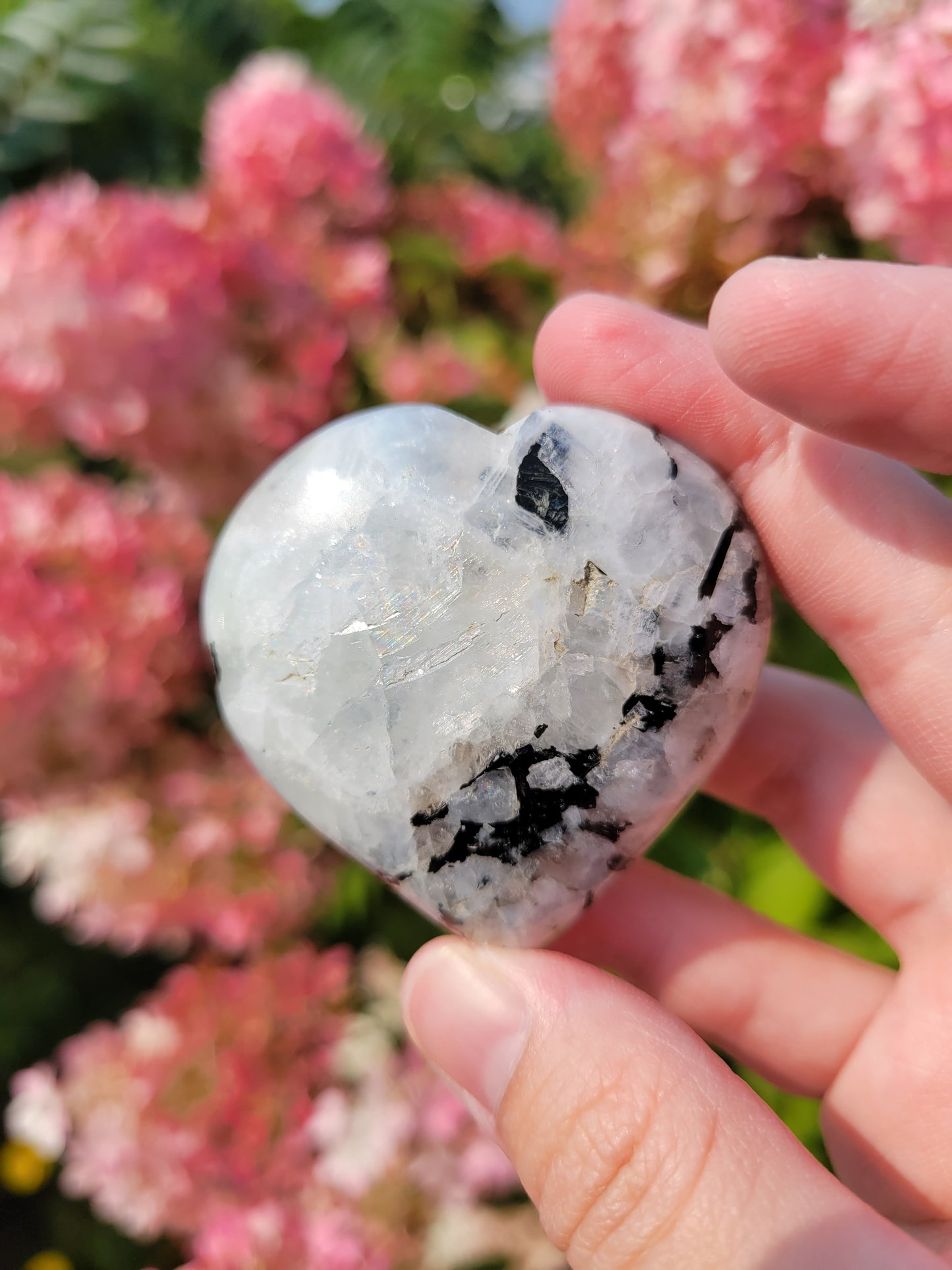 Rainbow Moonstone Heart Carving 11MR