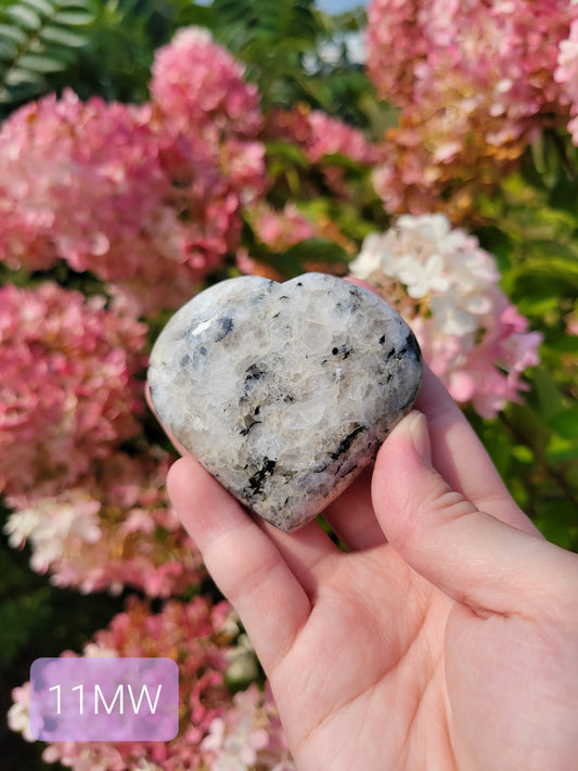 Rainbow Moonstone Heart Carving 11MW