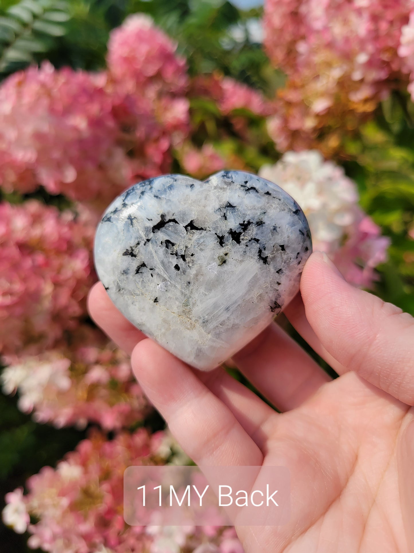 Rainbow Moonstone Heart Carving 11MY