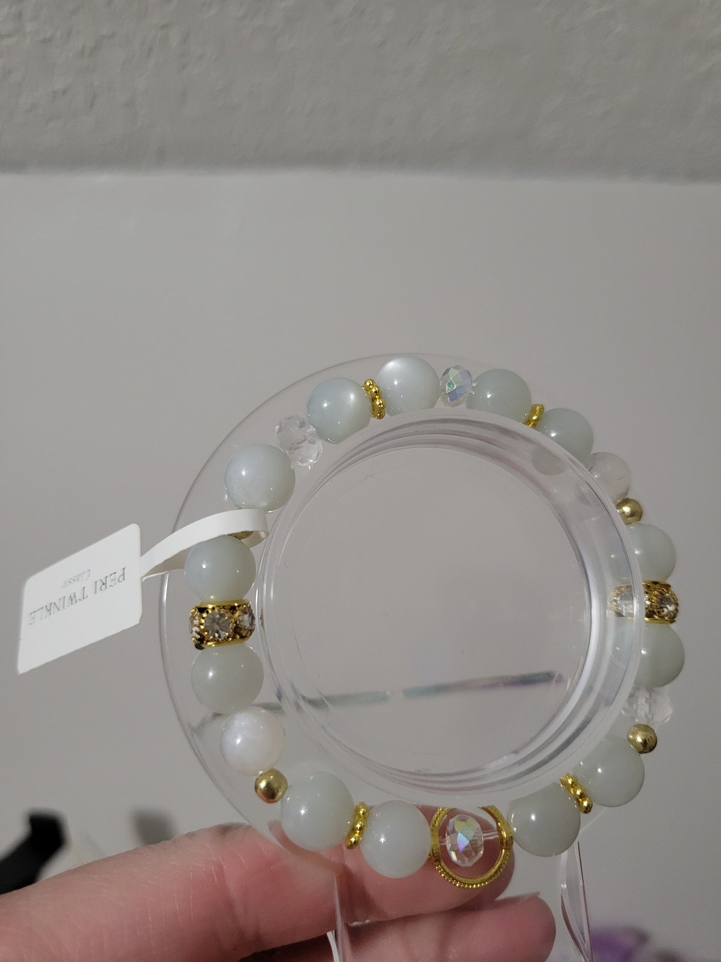 GDC7 Blue Moonstone and White Moonstone Bracelet