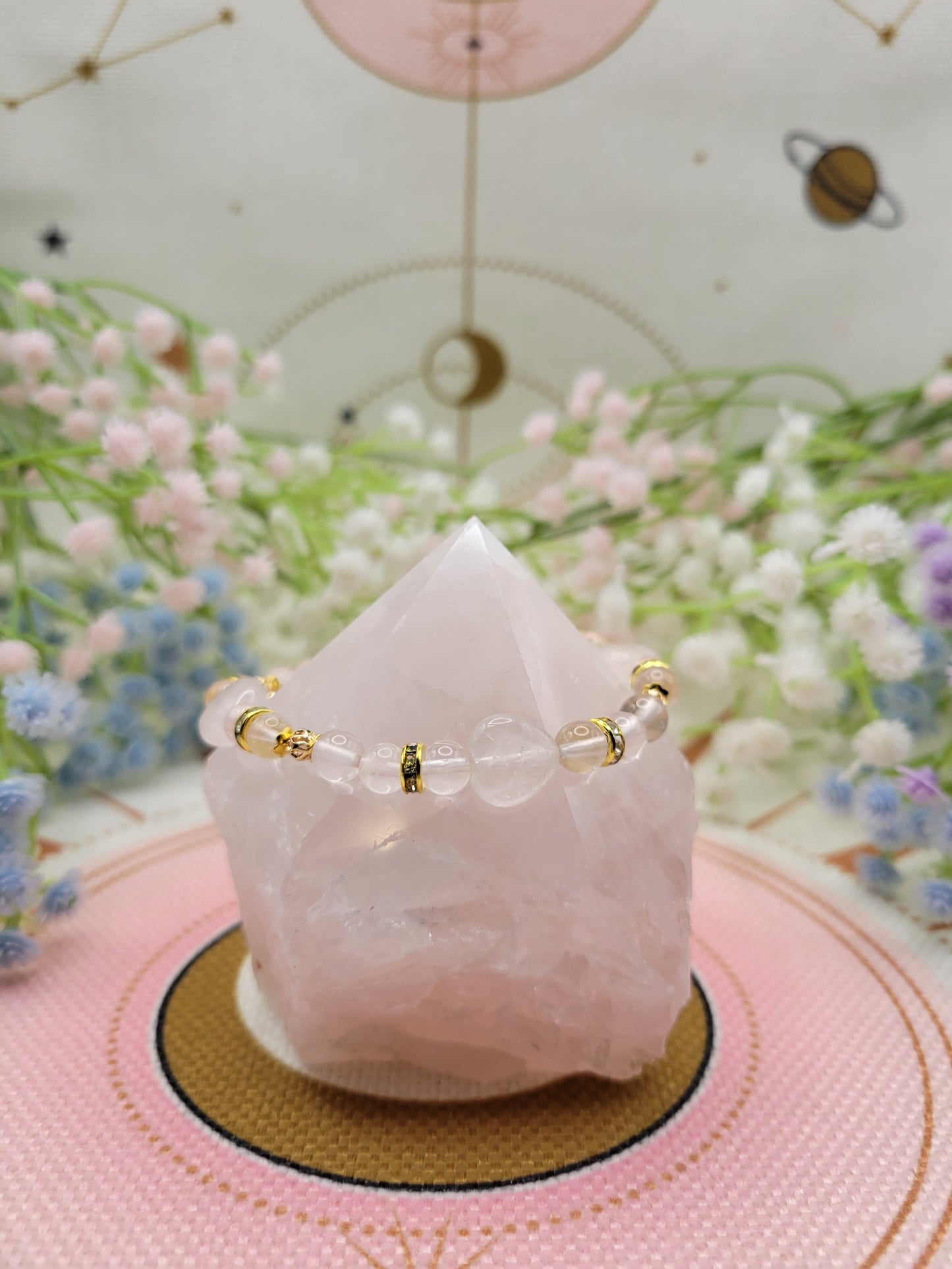 GD25 Rose Quartz Heart Bracelet