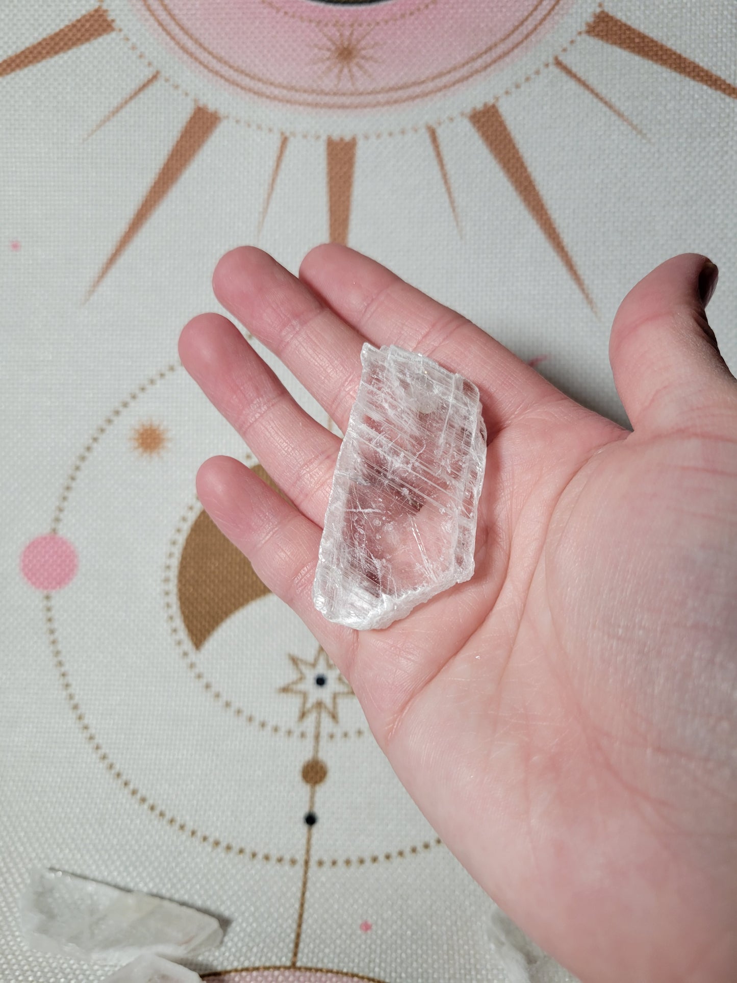 Raw Selenite Crystal Slab Piece 3SF