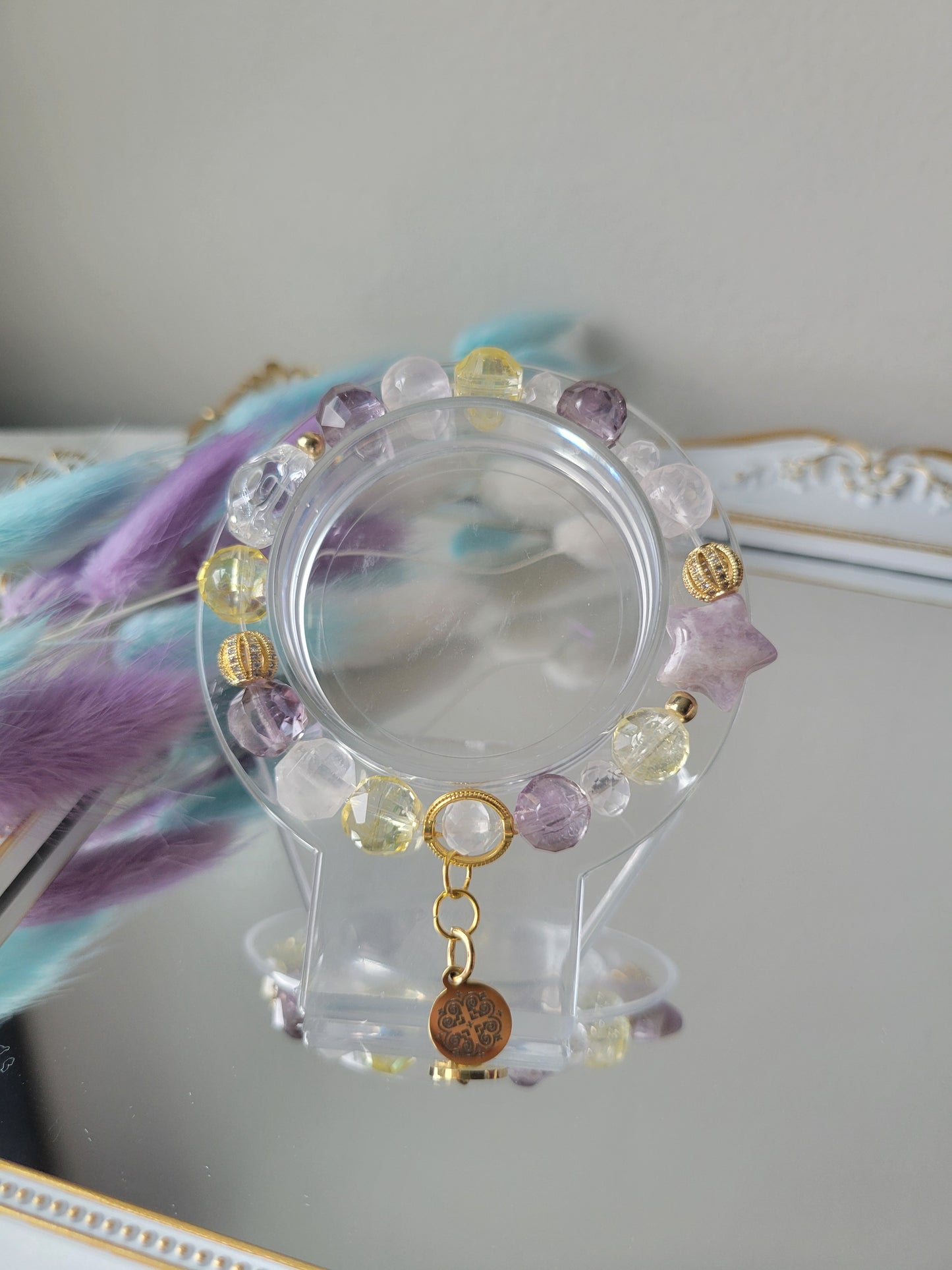 HEC5 Amethyst, Citrine, and Rose Quartz Bracelet