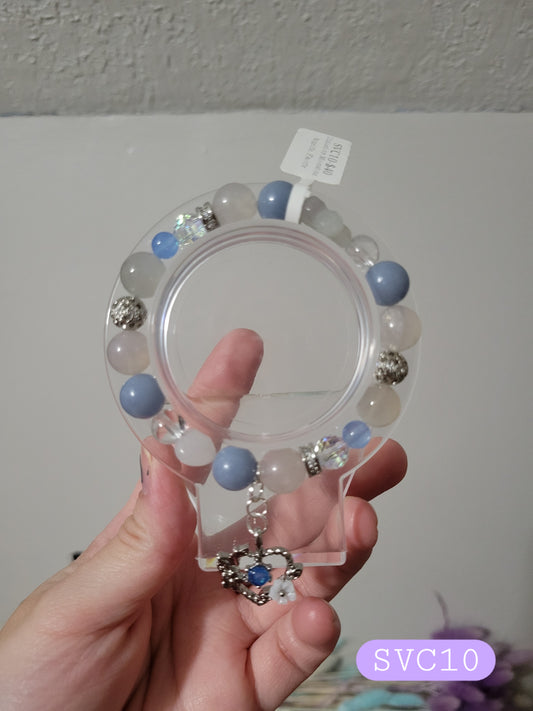 SVC10 Angelite, Aquamarine, Clear Quartz, and Moonstone Bracelet