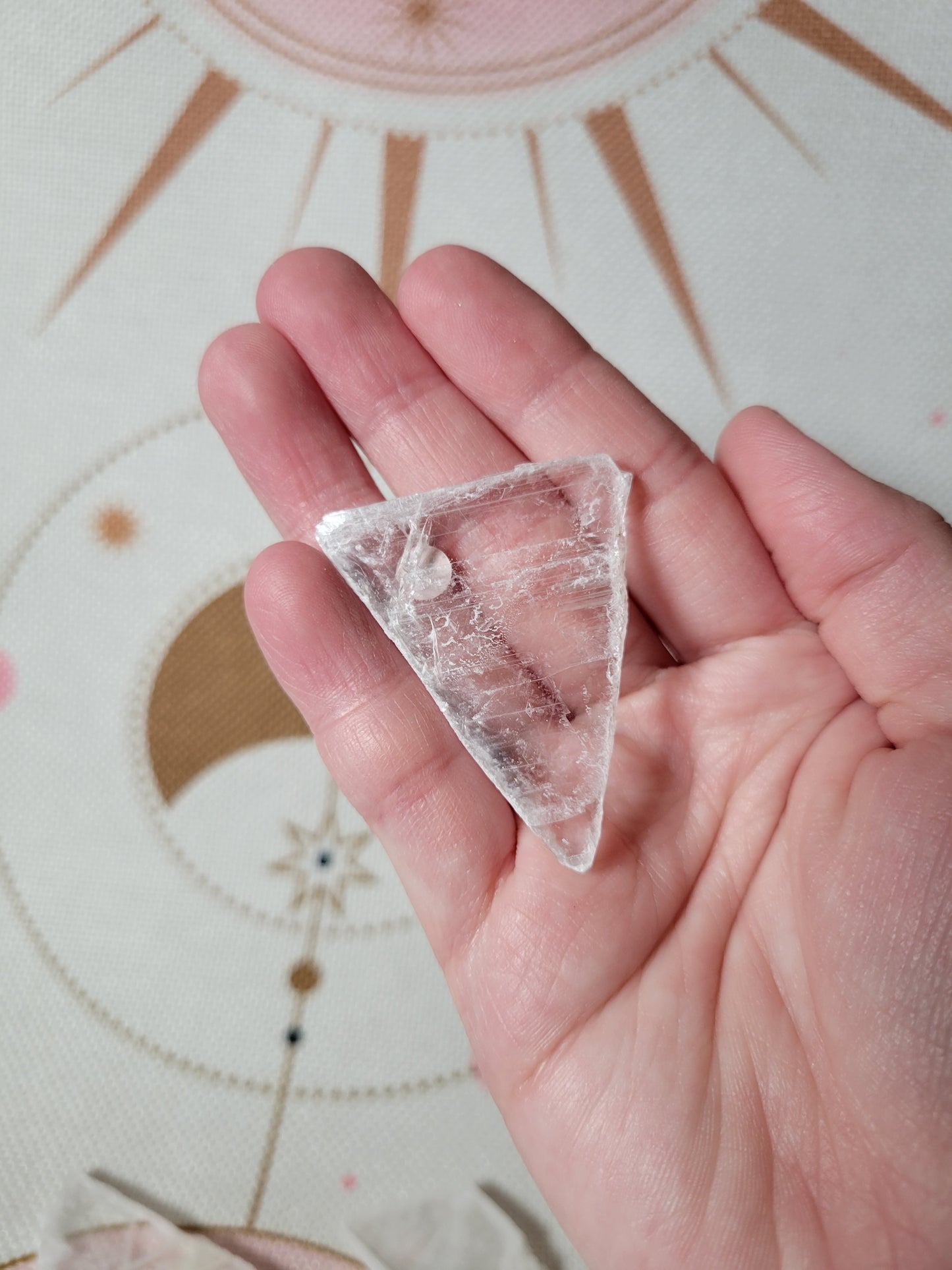 Small Raw Selenite Crystal Slab Piece 2SJ