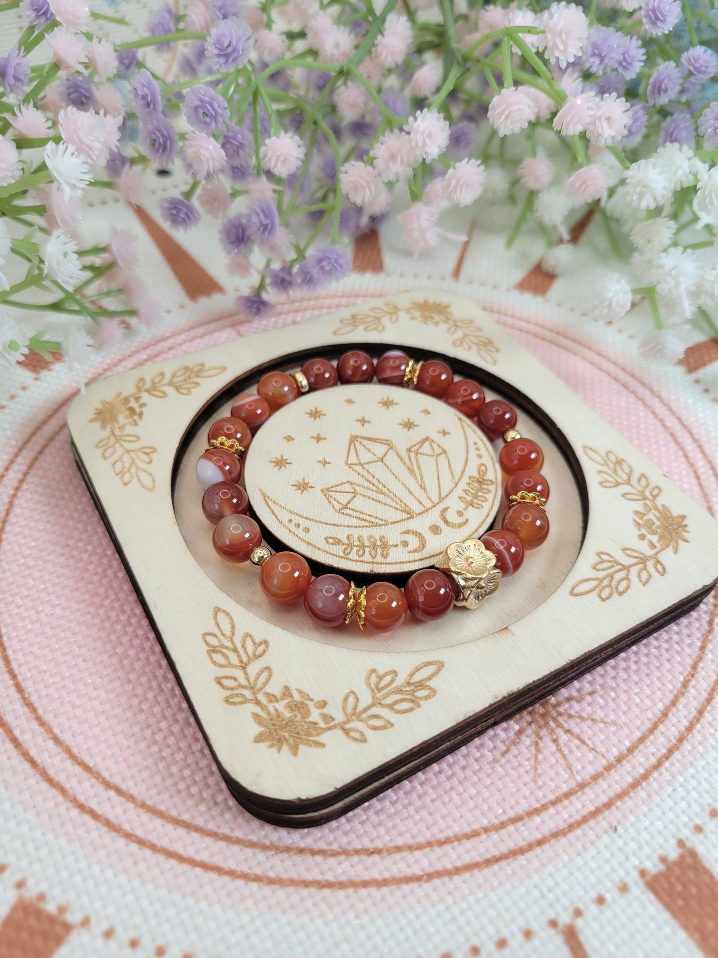 NC2 Banded Carnelian Bracelet