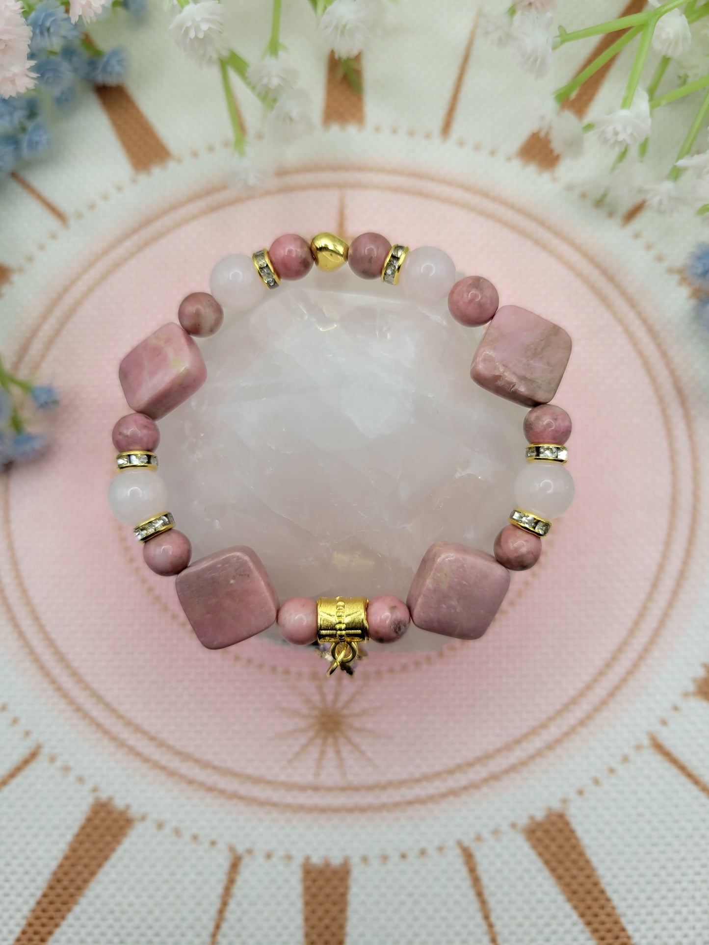 GD40 Rhodonite Square Bracelet