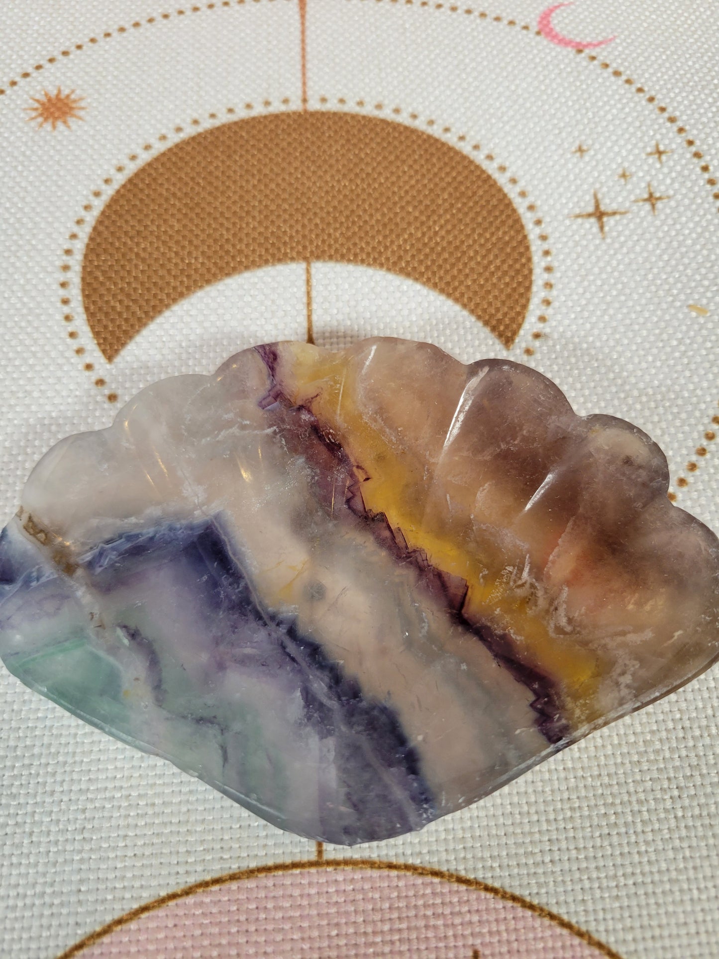 Colorful Fluorite Shell Dish 30FU