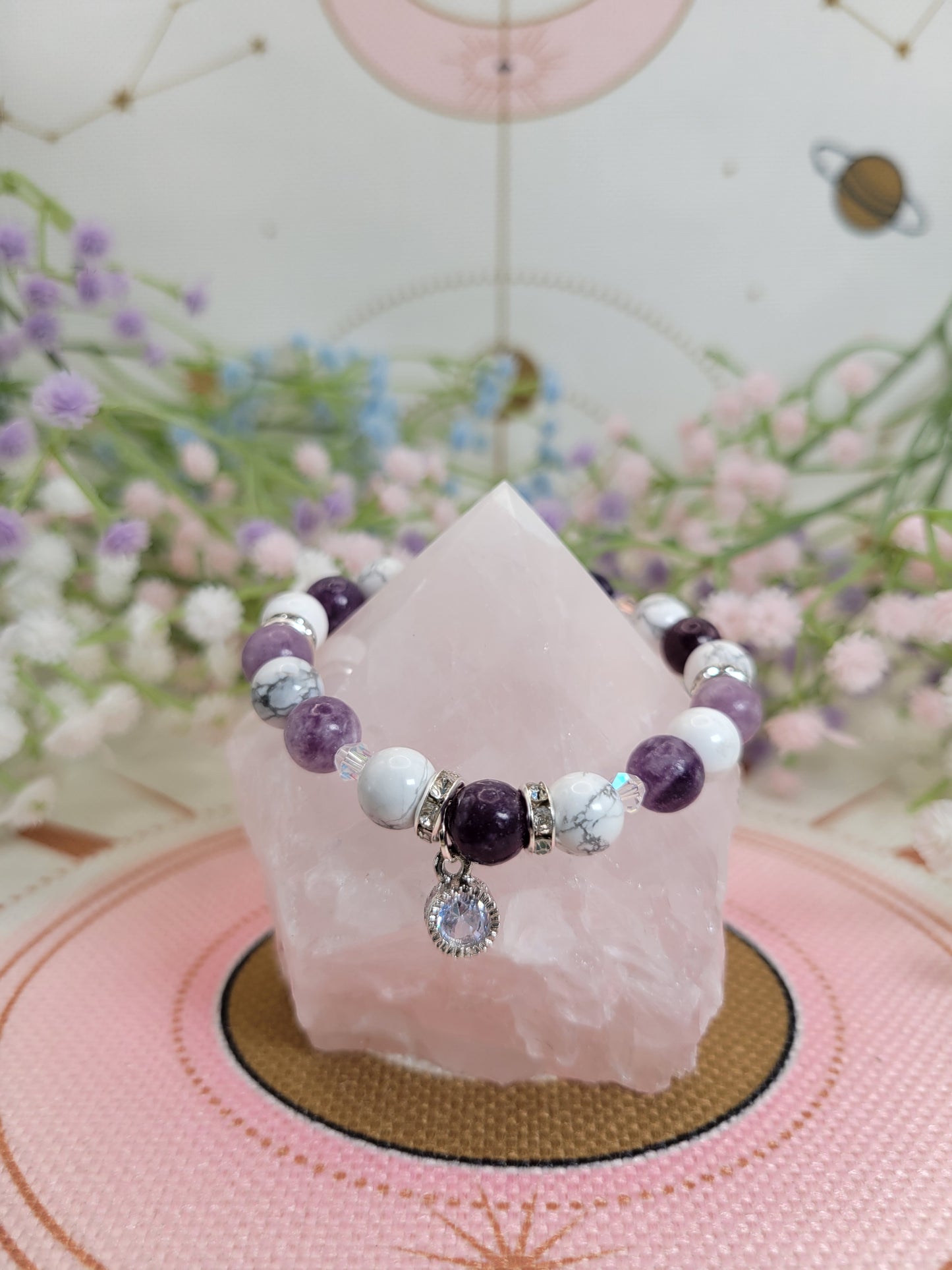 SV9 Howlite and Lepidolite Bracelet