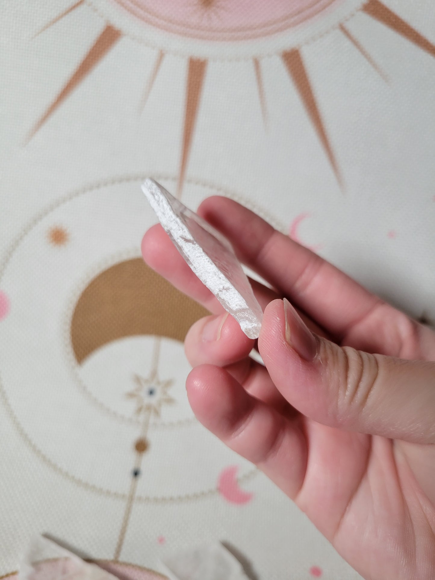 Small Raw Selenite Crystal Slab Piece 2SJ