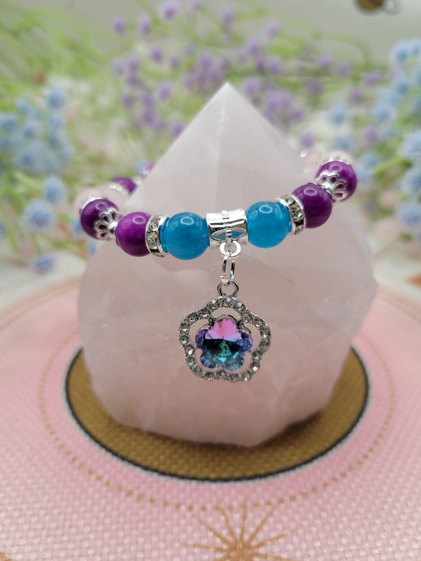 SV60 Amazonite, Rose Quartz, and Sugilite Bracelet