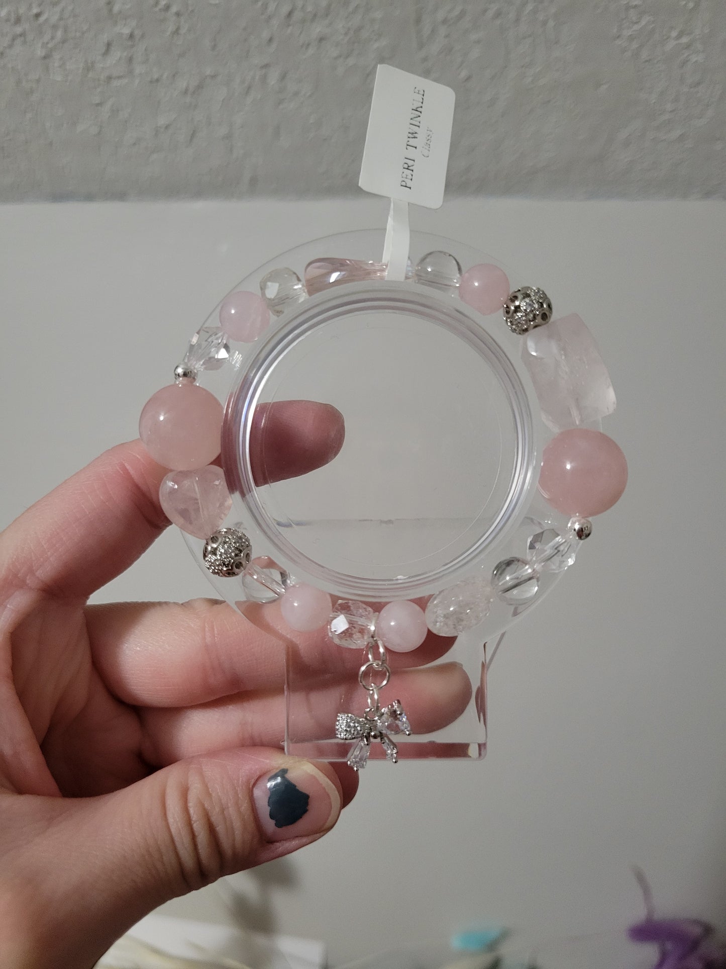 SVC7 Clear Quartz and Rose Quartz Bracelet