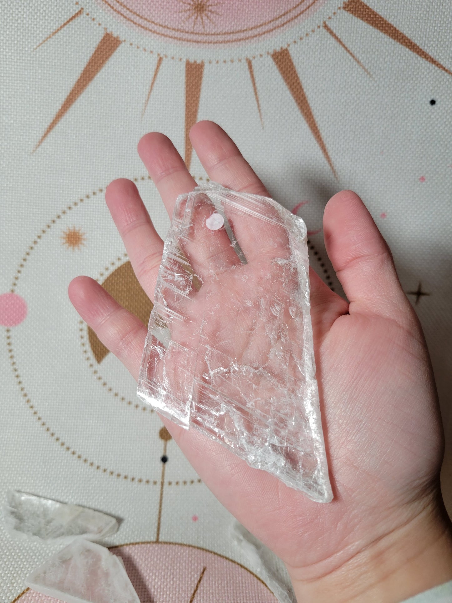 Large Raw Selenite Crystal Slab Piece 10SF