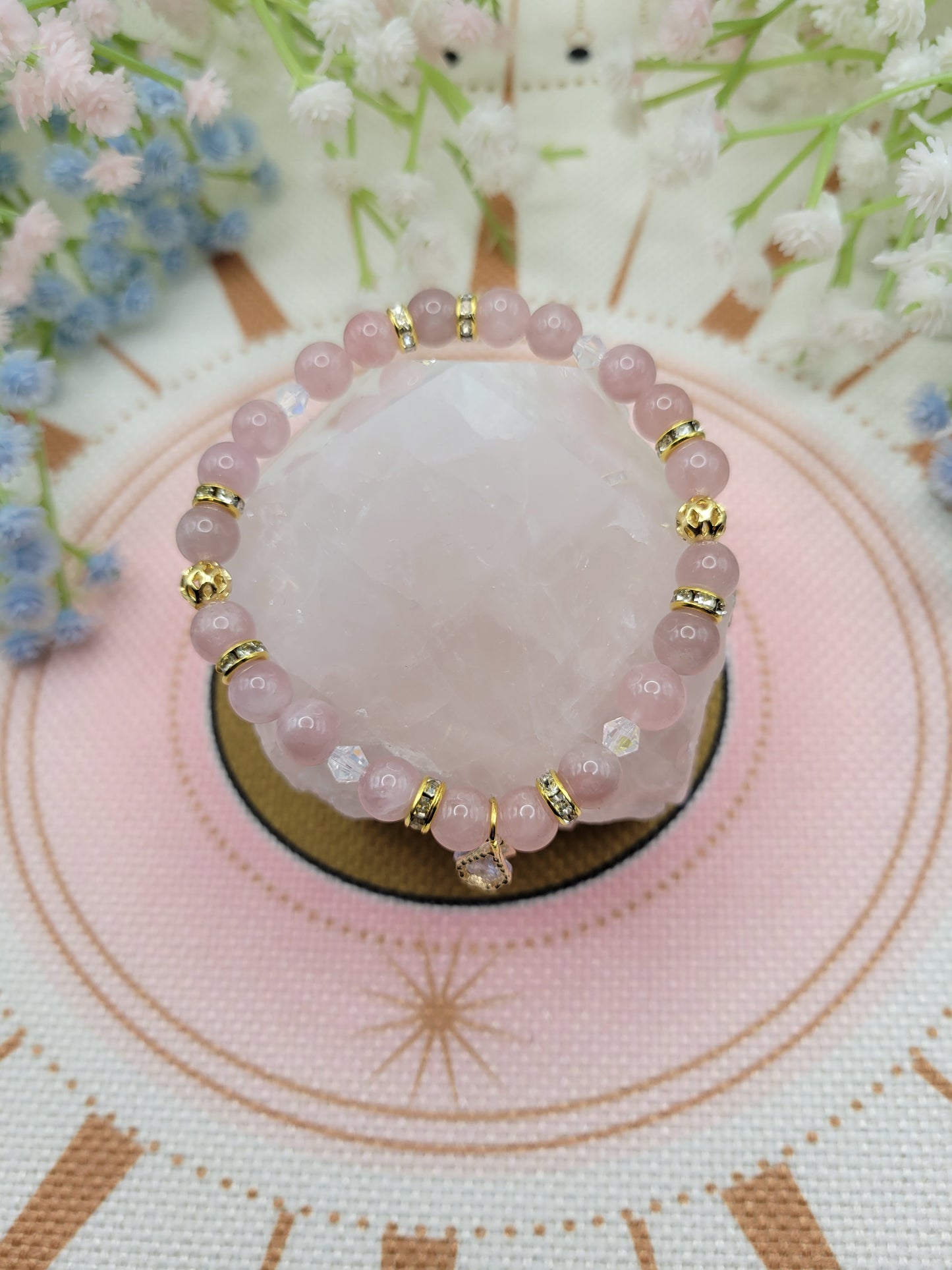 GD41 Lavender Rose Quartz Bracelet