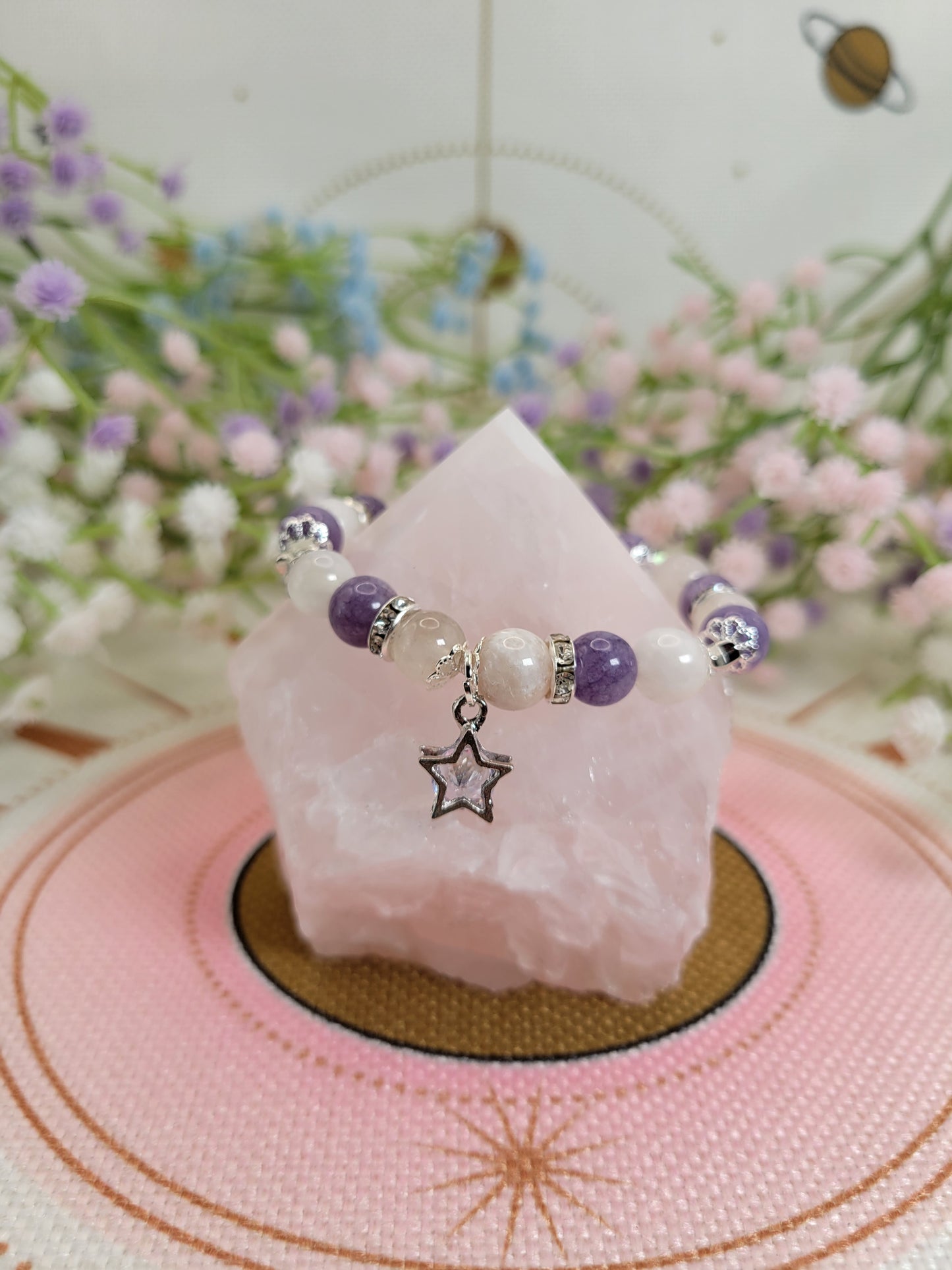 SV22 Purple Angelite and Moonstone Bracelet