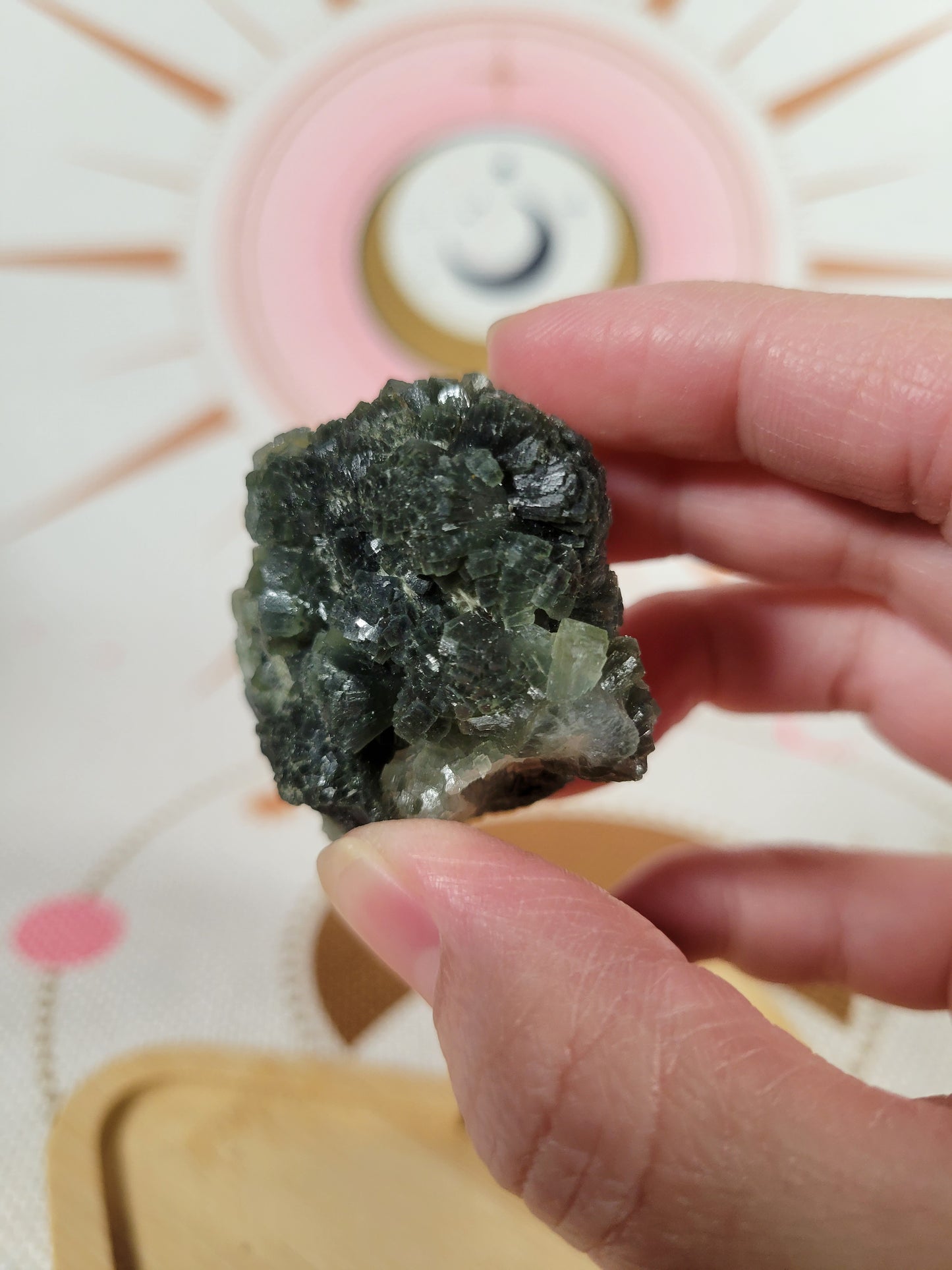 Raw Dark Prehnite Specimen 13PS