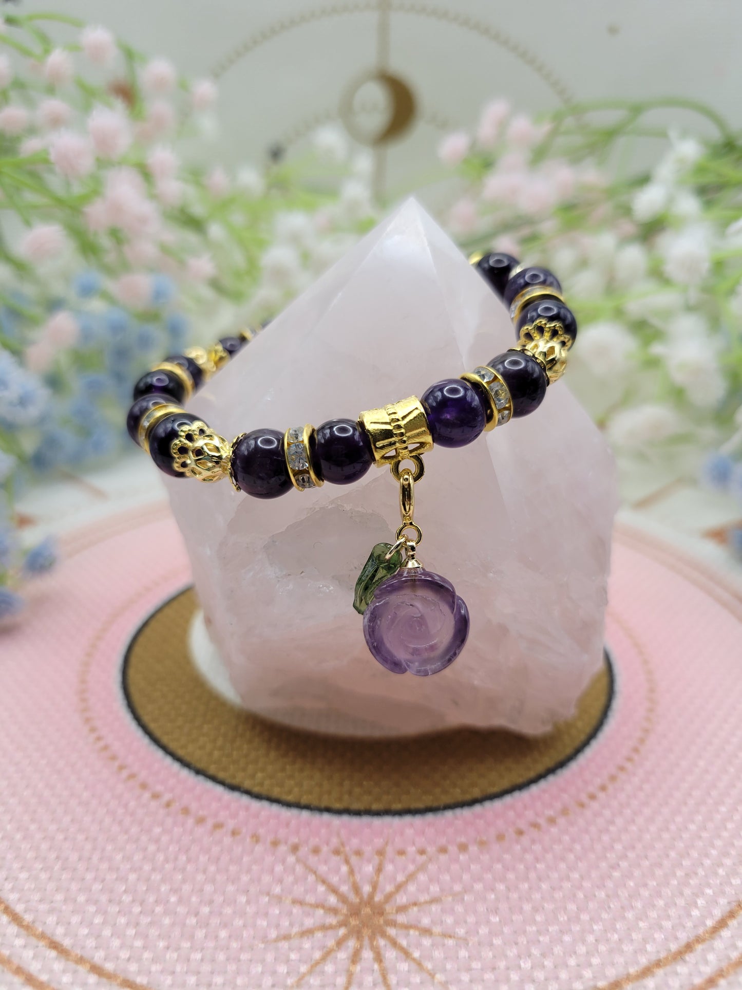 GD30 Dark Amethyst Flower Bracelet