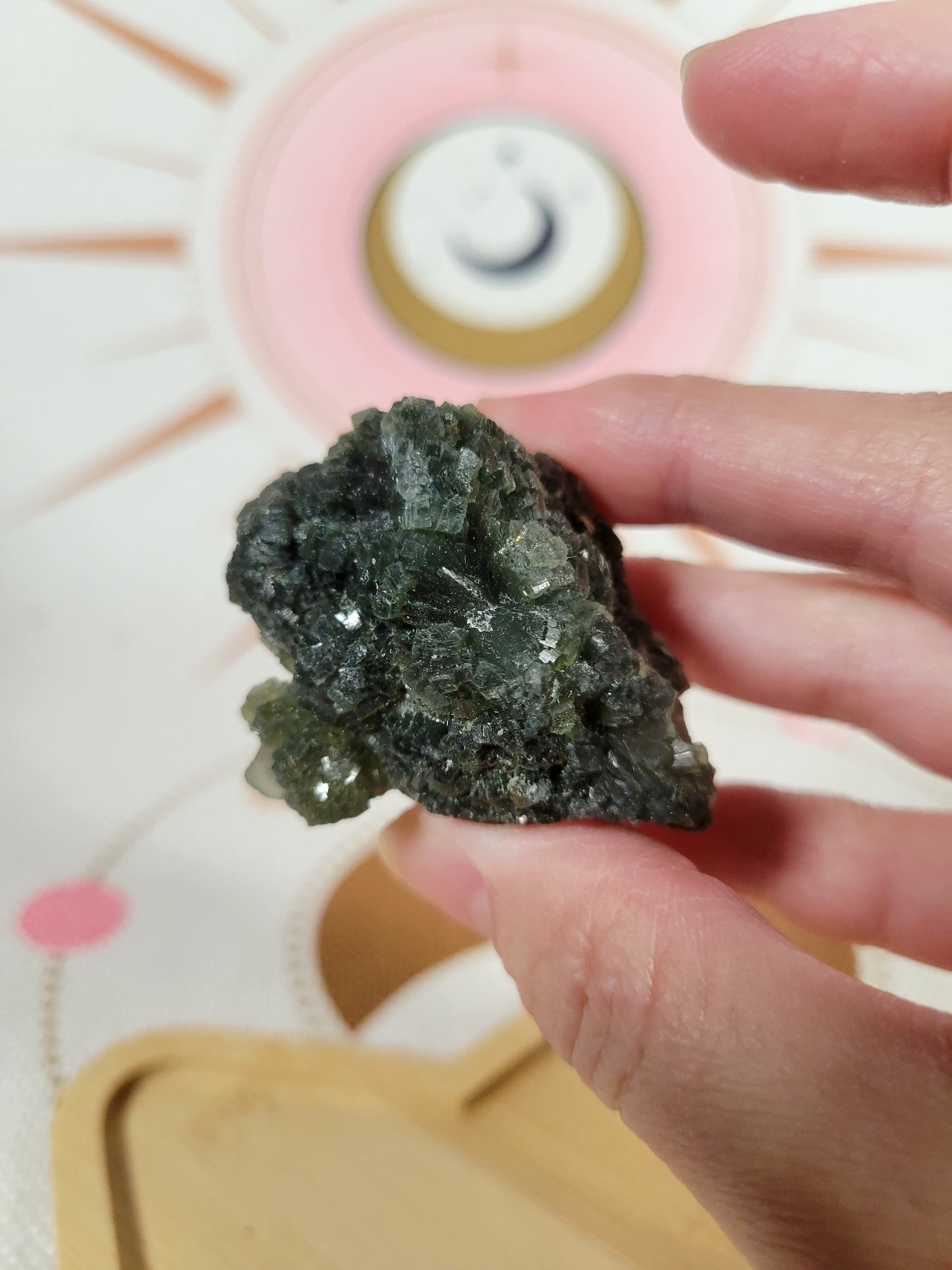 Raw Dark Prehnite Specimen 13PS