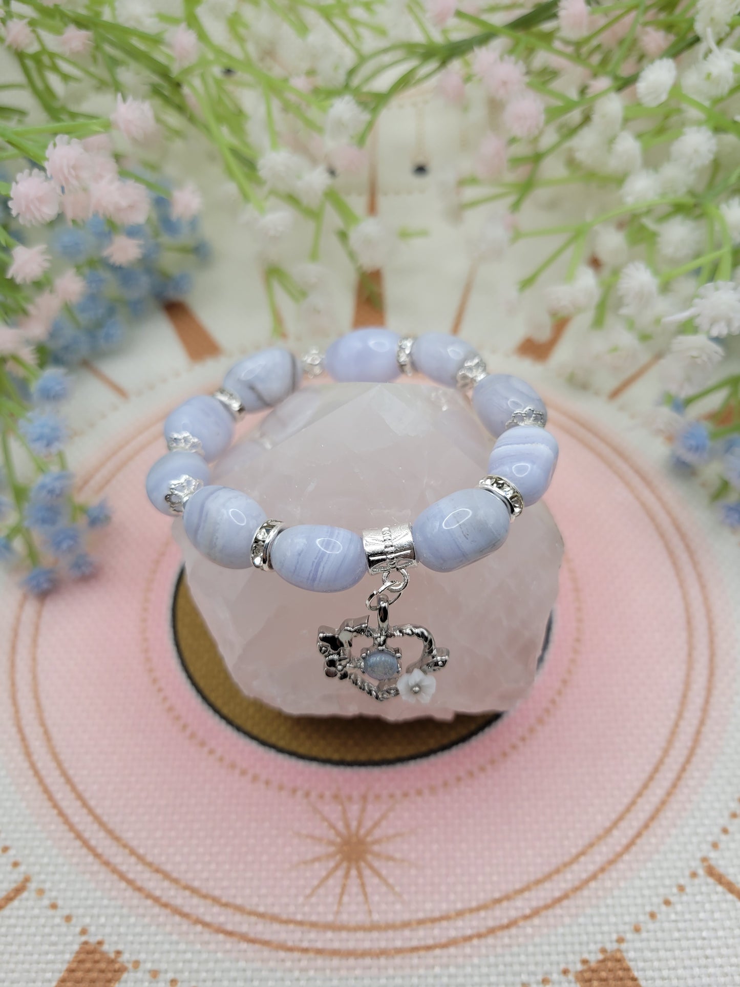 SV40 Blue Lace Agate Nugget Bracelet