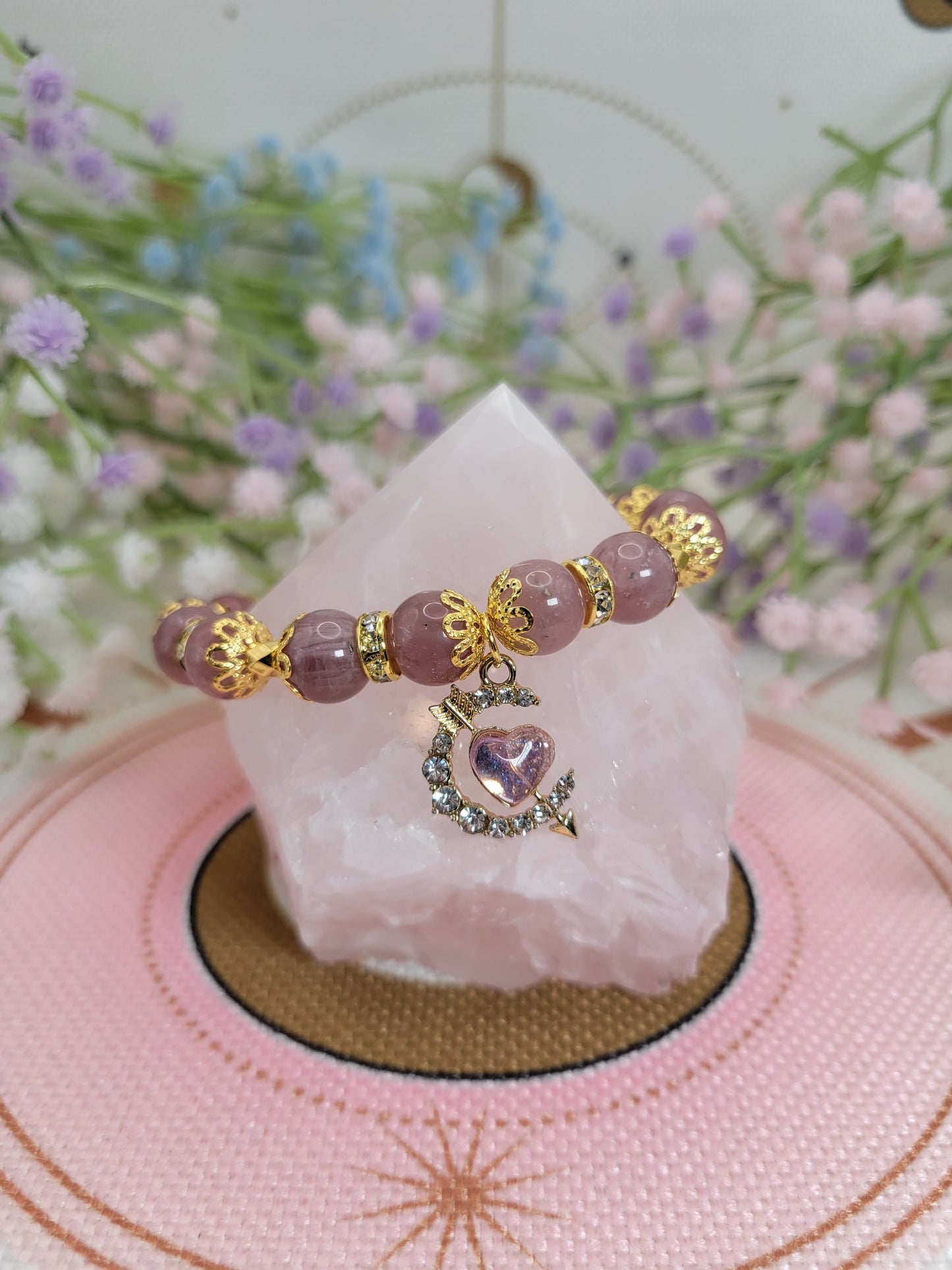 GD6 Star Lavender Rose Quartz Bracelet