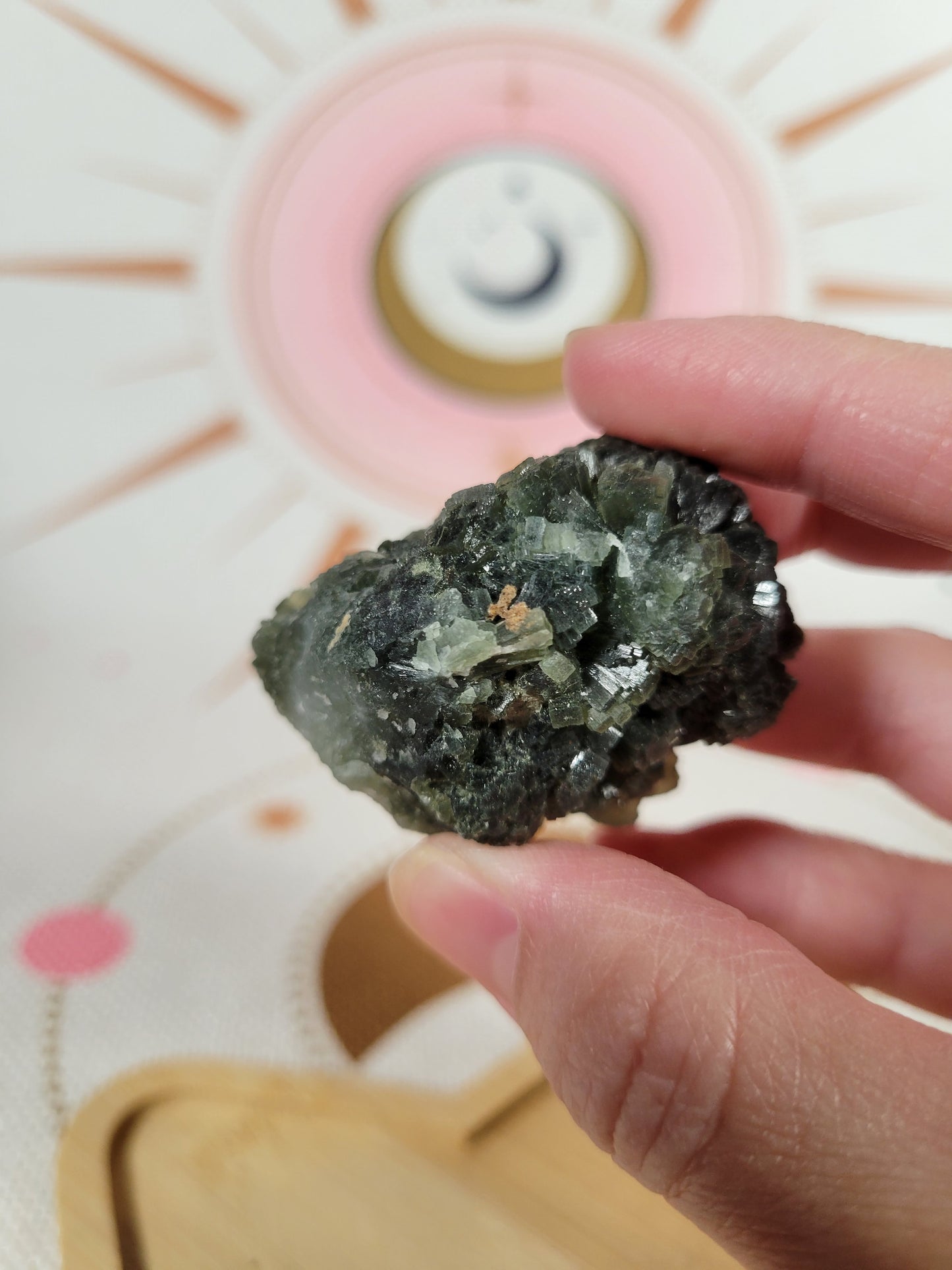 Raw Dark Prehnite Specimen 13PS