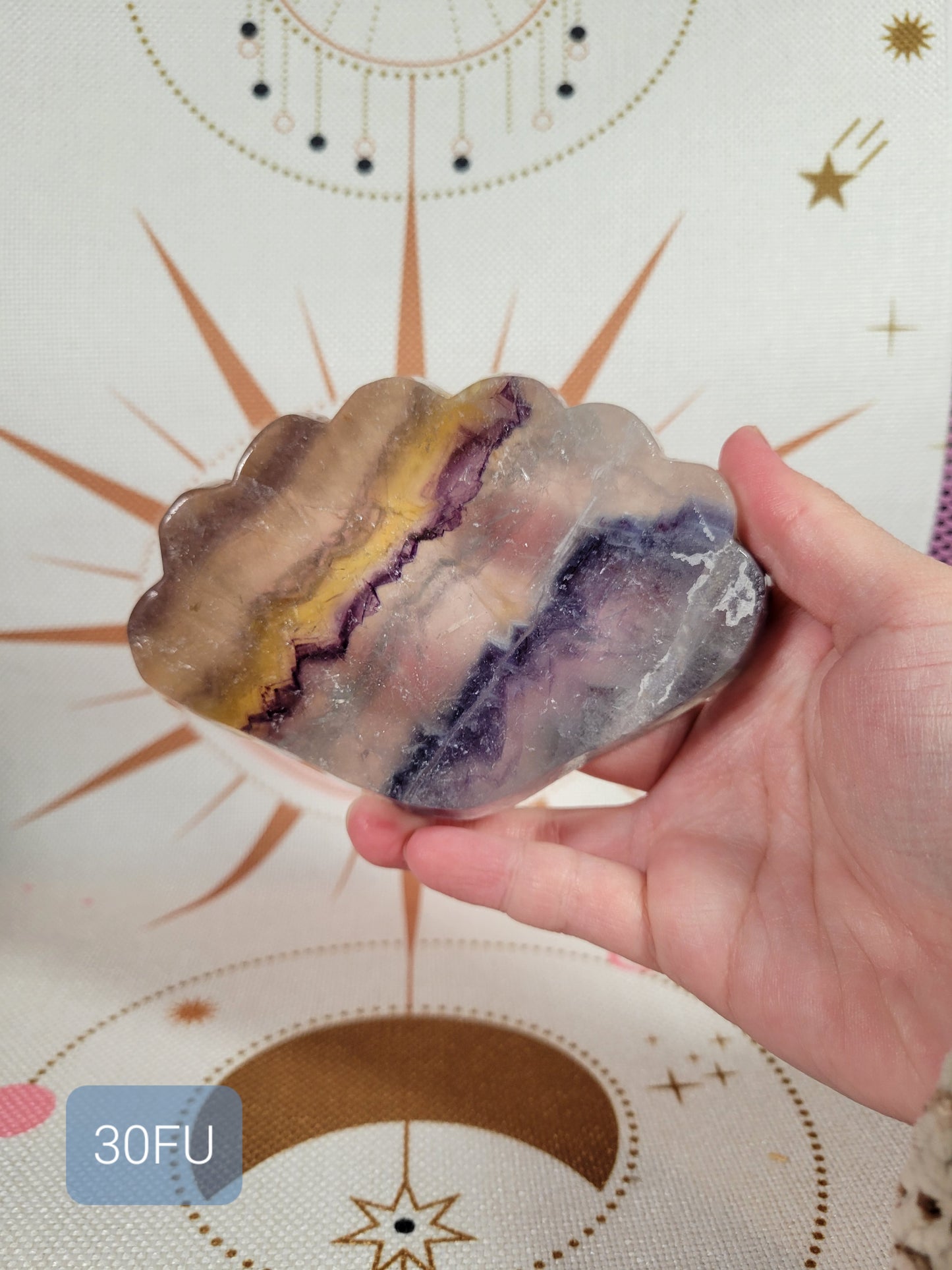 Colorful Fluorite Shell Dish 30FU