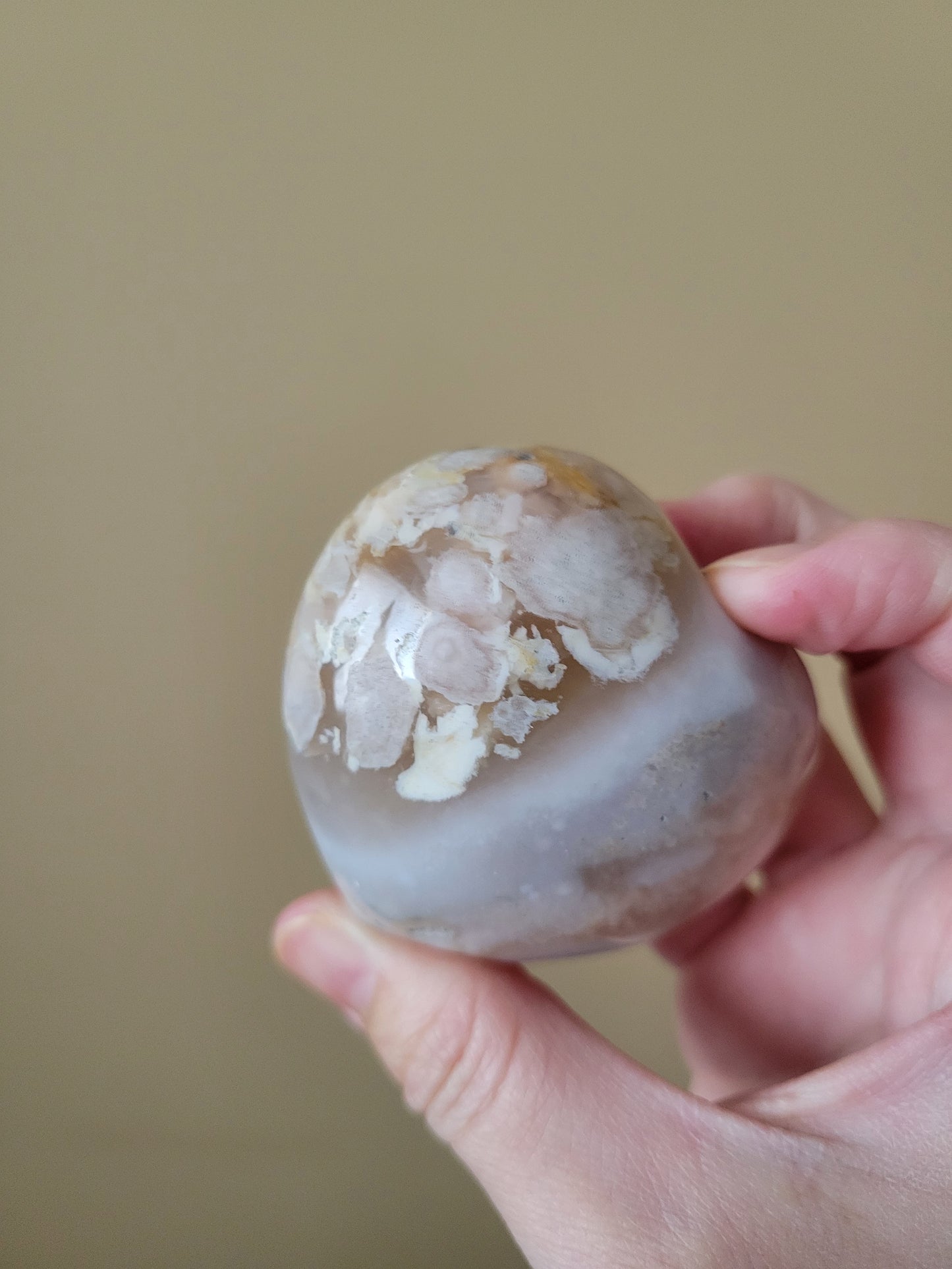 Unique Puffy Flower Agate Heart 15FR