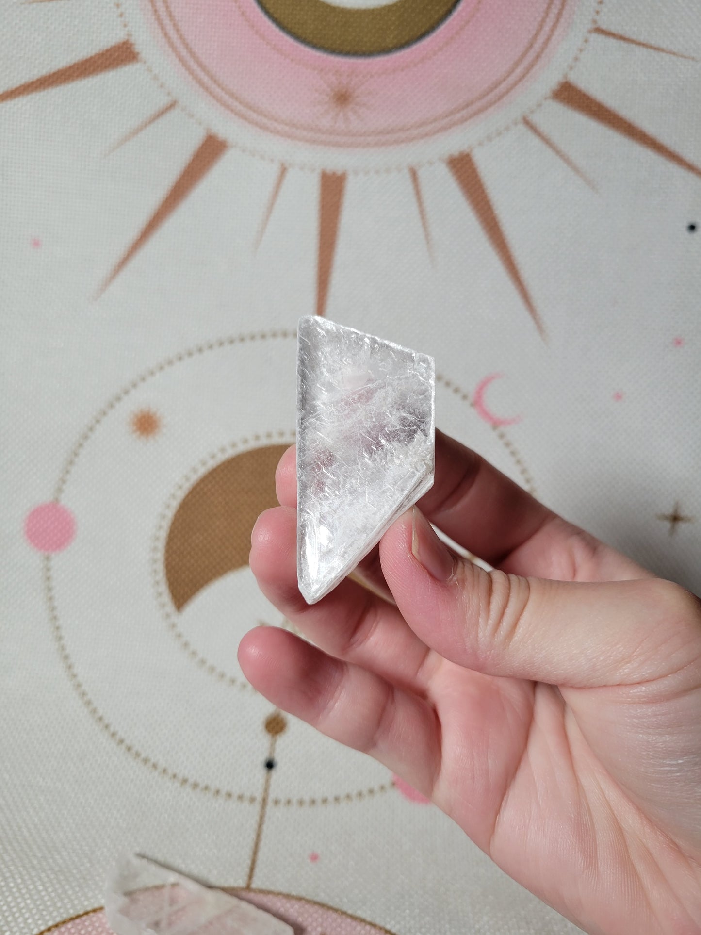 Small Raw Selenite Crystal Slab Piece 2SI