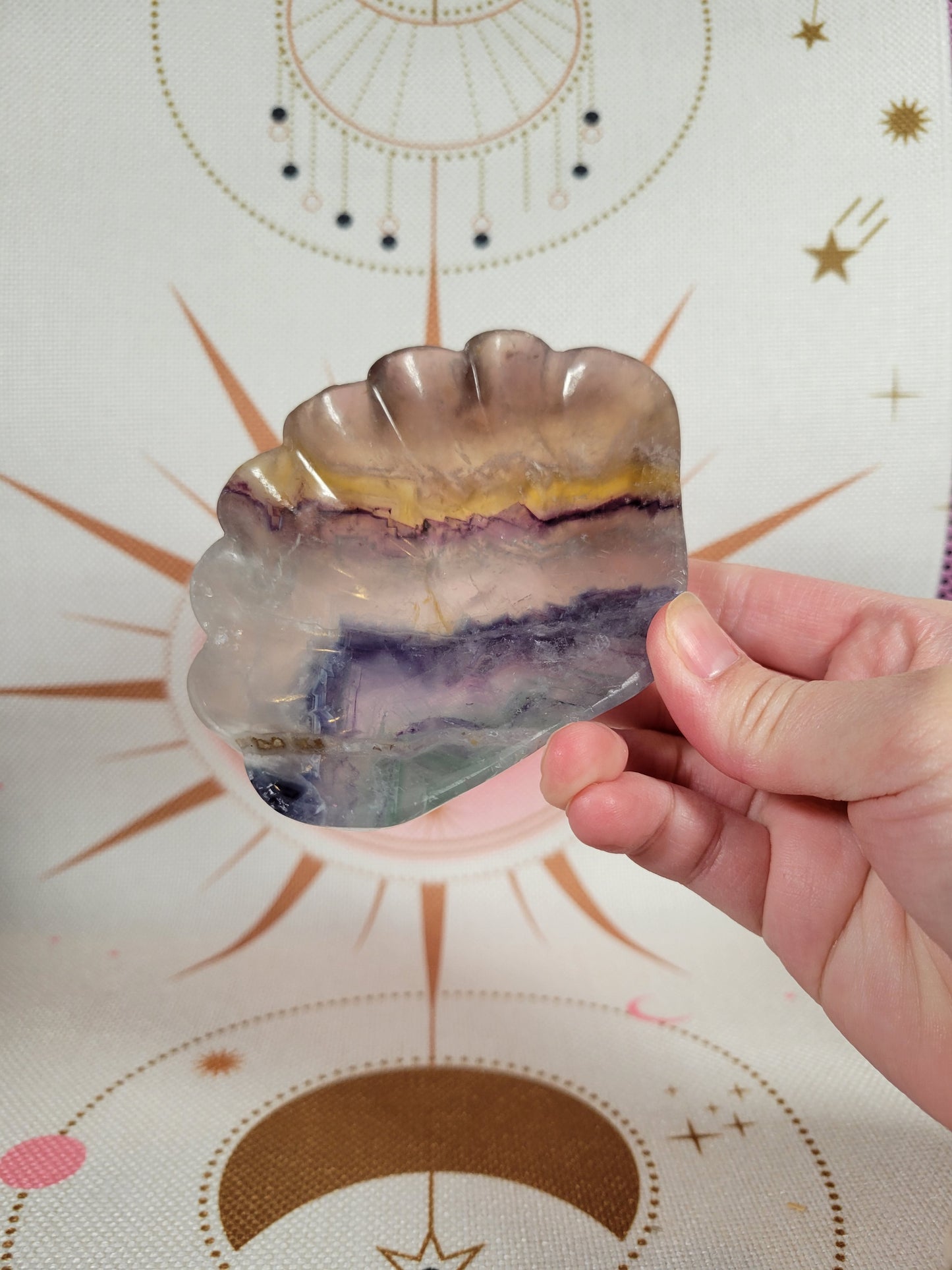 Colorful Fluorite Shell Dish 30FU