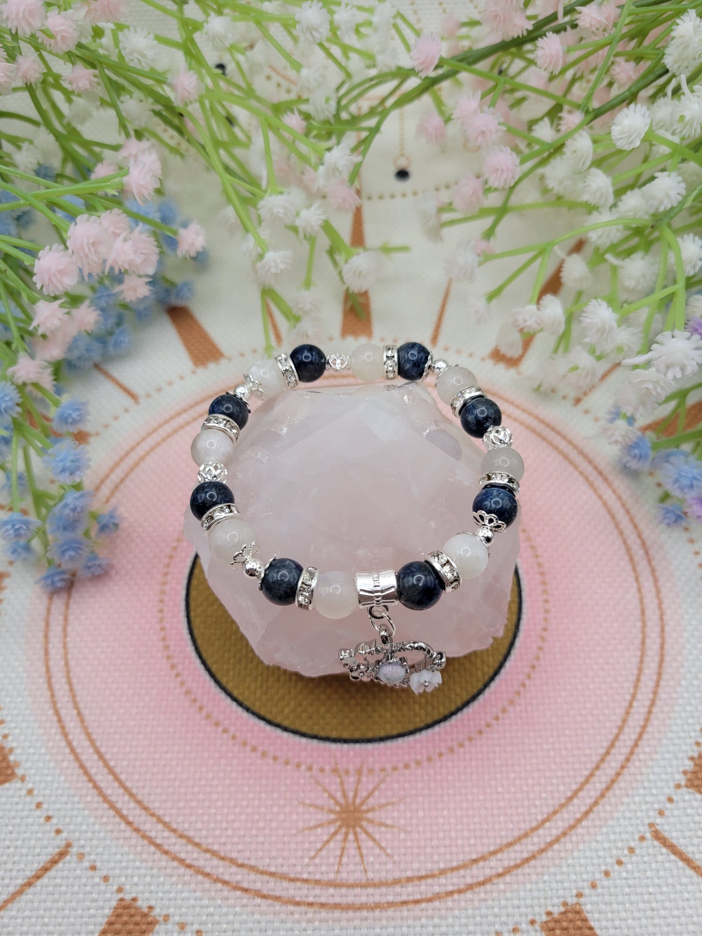 SV33 Blue Strawberry and Moonstone Bracelet