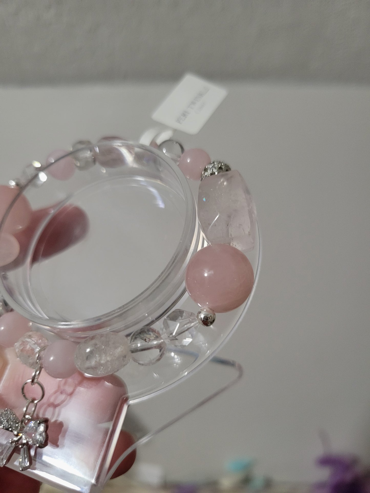 SVC7 Clear Quartz and Rose Quartz Bracelet