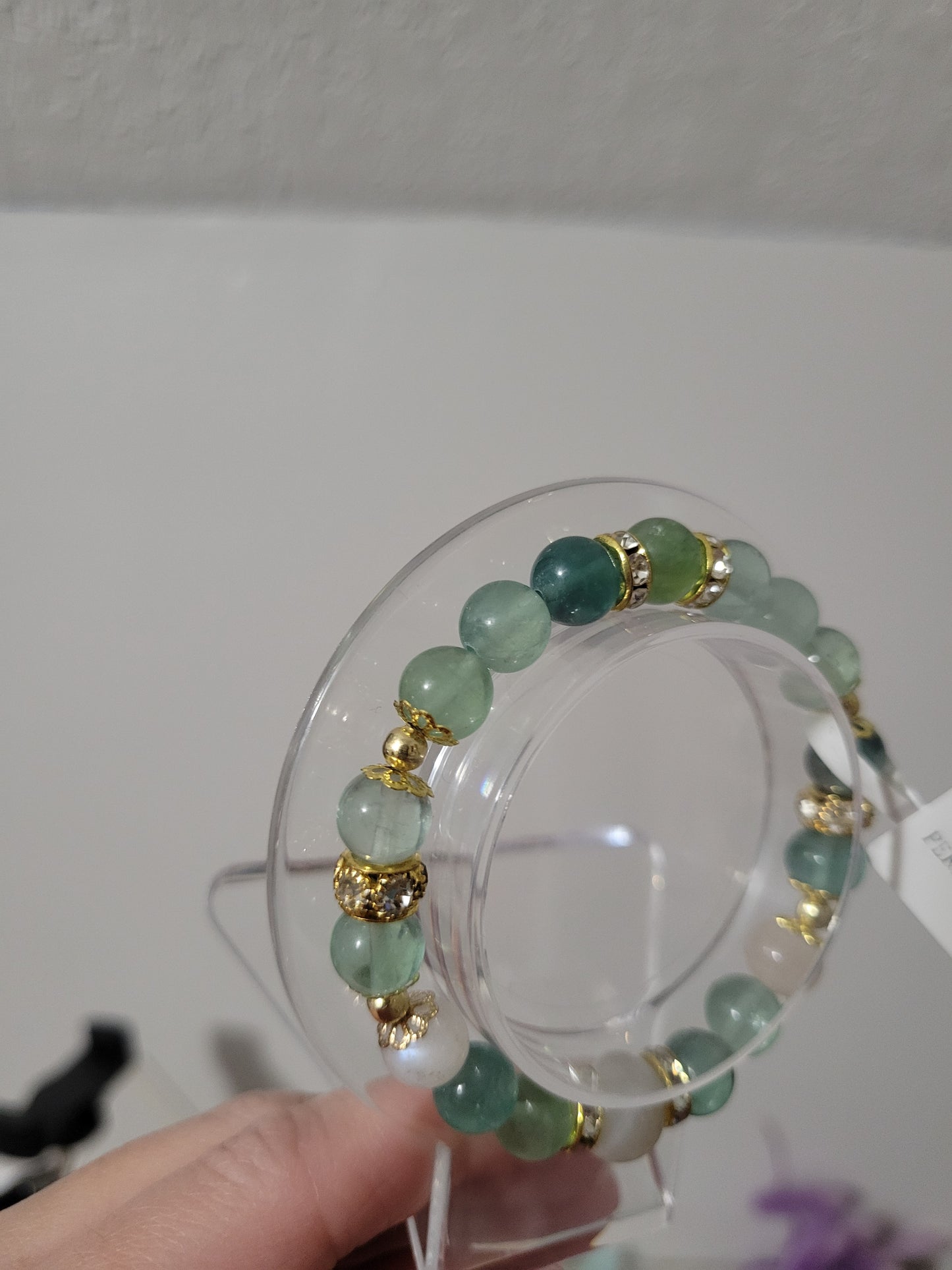 GD64 Fluorite and Moonstone Bracelet