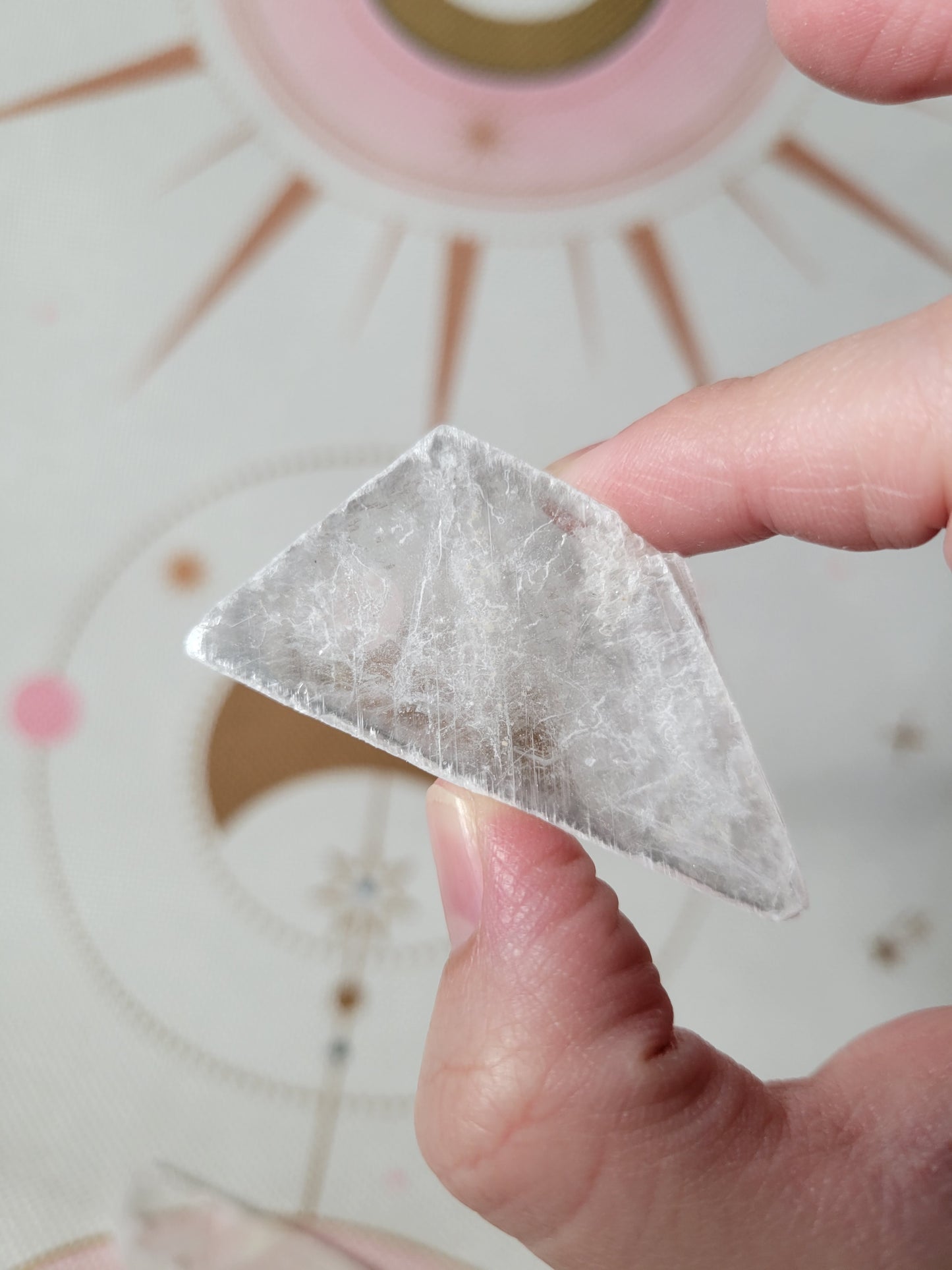 Small Raw Selenite Crystal Slab Piece 2SI