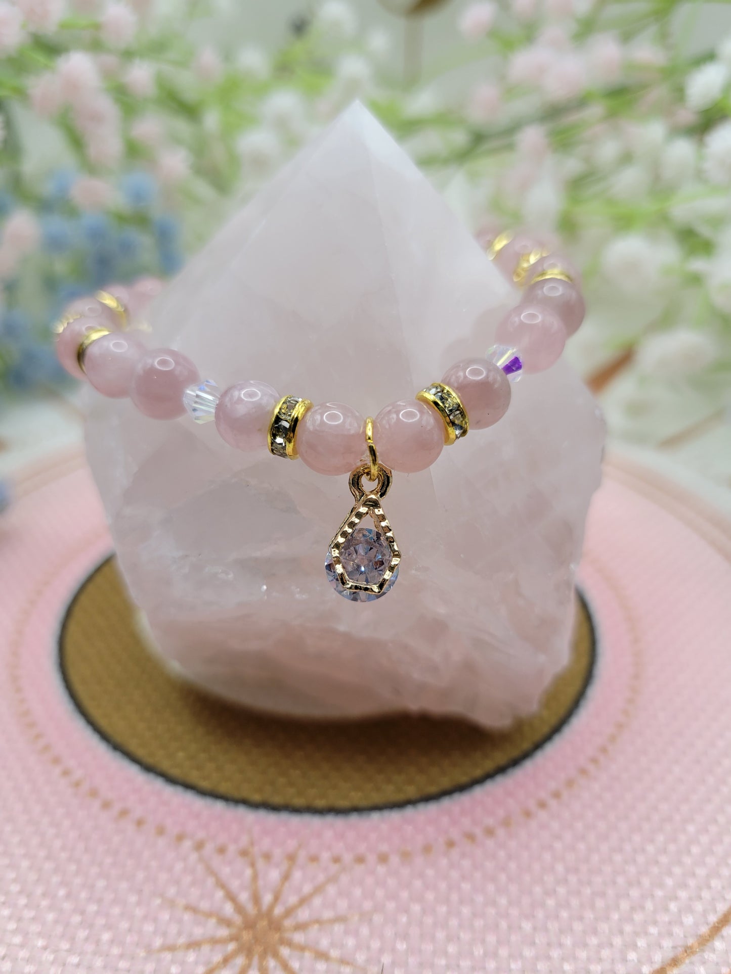 GD41 Lavender Rose Quartz Bracelet