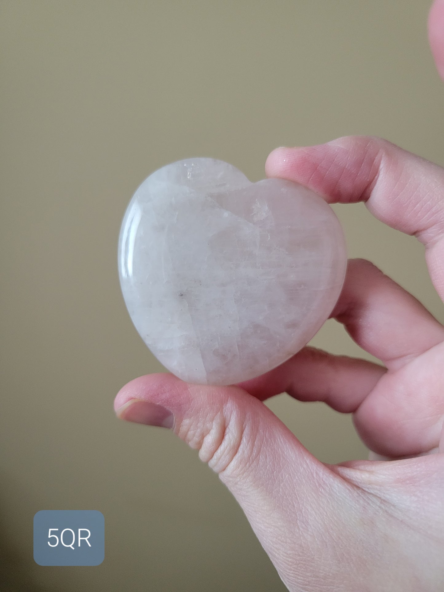 Flat Rose Quartz Heart Carving (Choose from list)