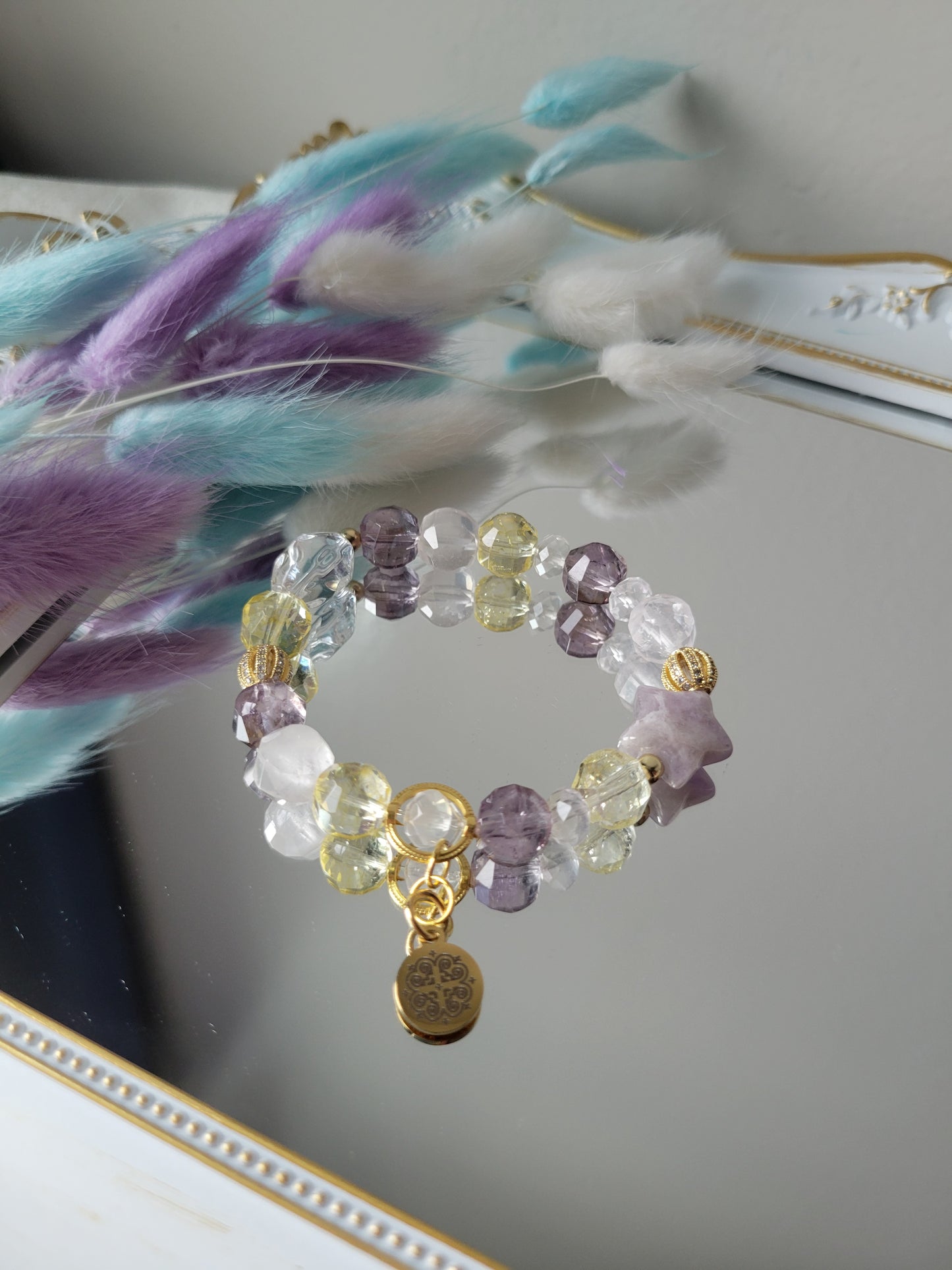 HEC5 Amethyst, Citrine, and Rose Quartz Bracelet