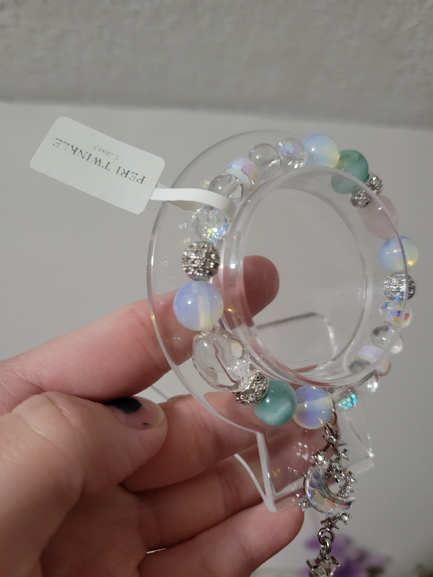 SVC2 Chinese Larimar, Clear Quartz, Opalite, and Rose Quartz Bracelet