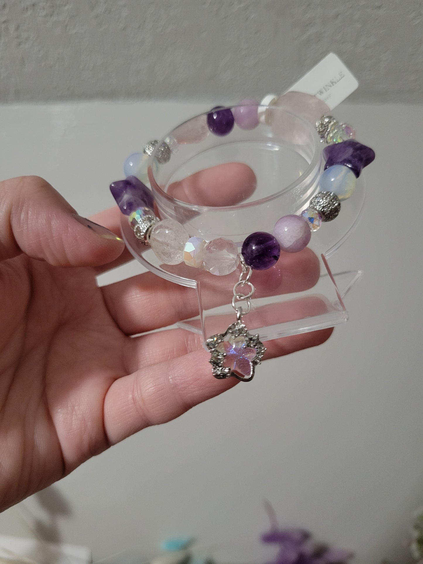 SVC5 Amethyst, Clear Quartz, Kunzite, Opalite, and Rose Quartz Bracelet