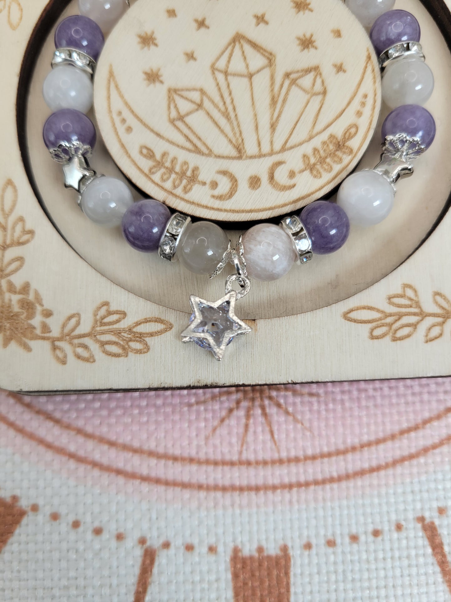 SV22 Purple Angelite and Moonstone Bracelet