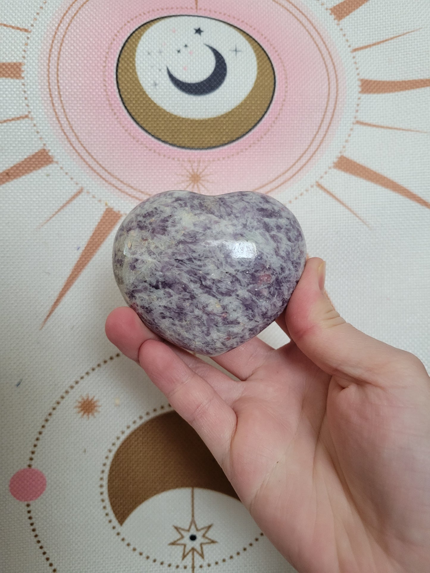 Cute Unicorn Stone Heart Carving 35UH