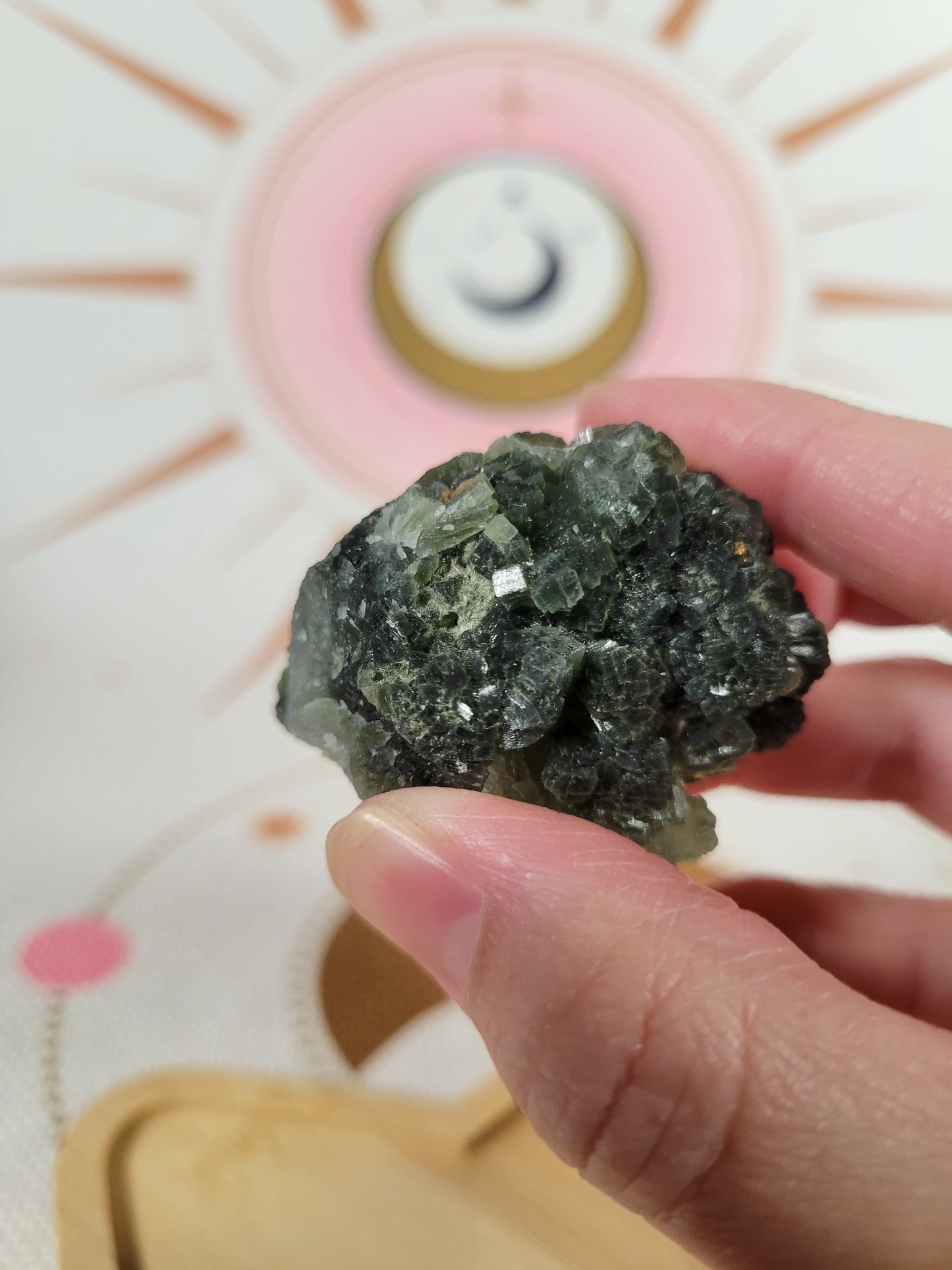 Raw Dark Prehnite Specimen 13PS