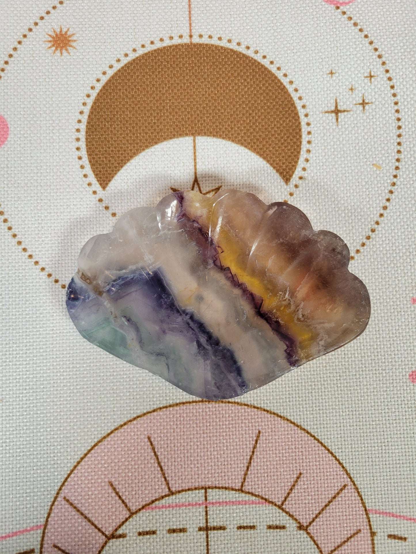 Colorful Fluorite Shell Dish 30FU