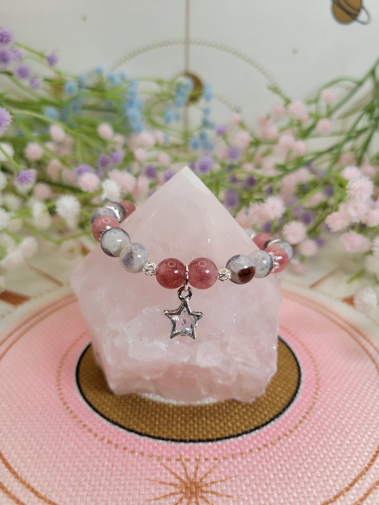 SV12 Bloodshot Iolite and Sunstone Bracelet