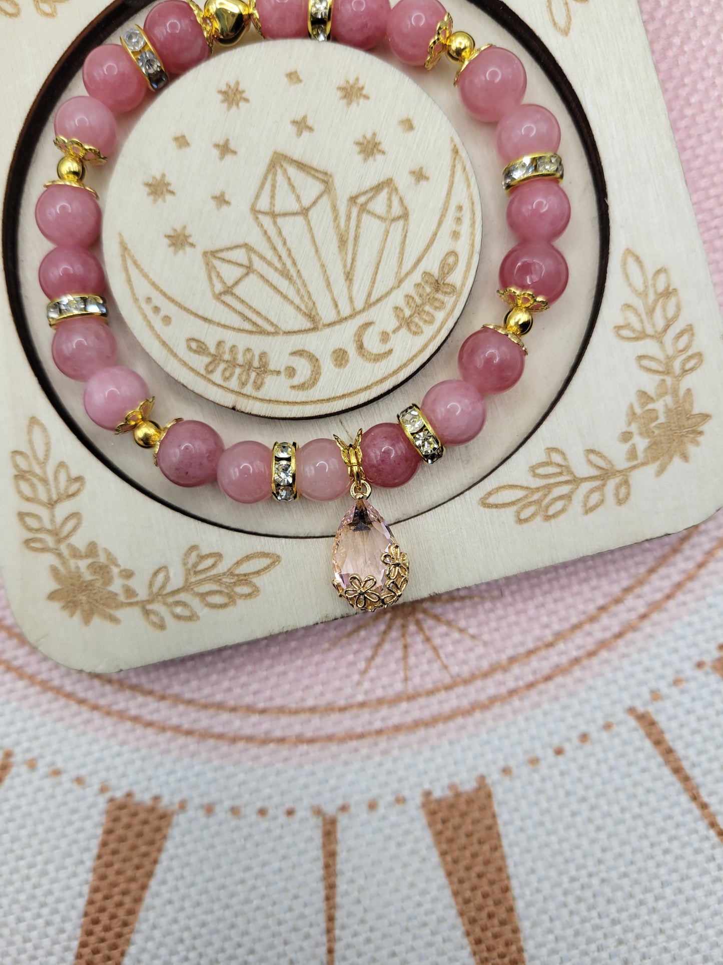 GD43 Pink Chalcedony (?) Bracelet