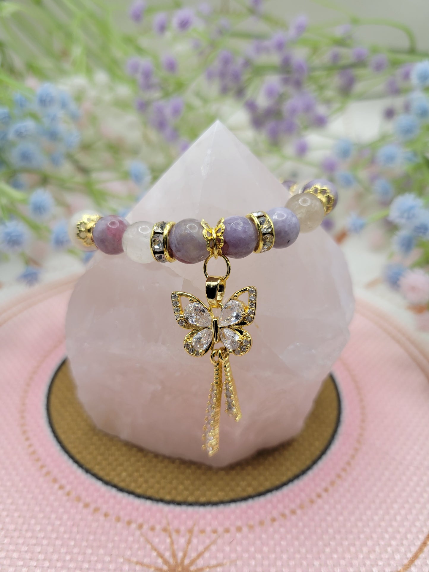 GD60 Moonstone and Unicorn Stone Bracelet