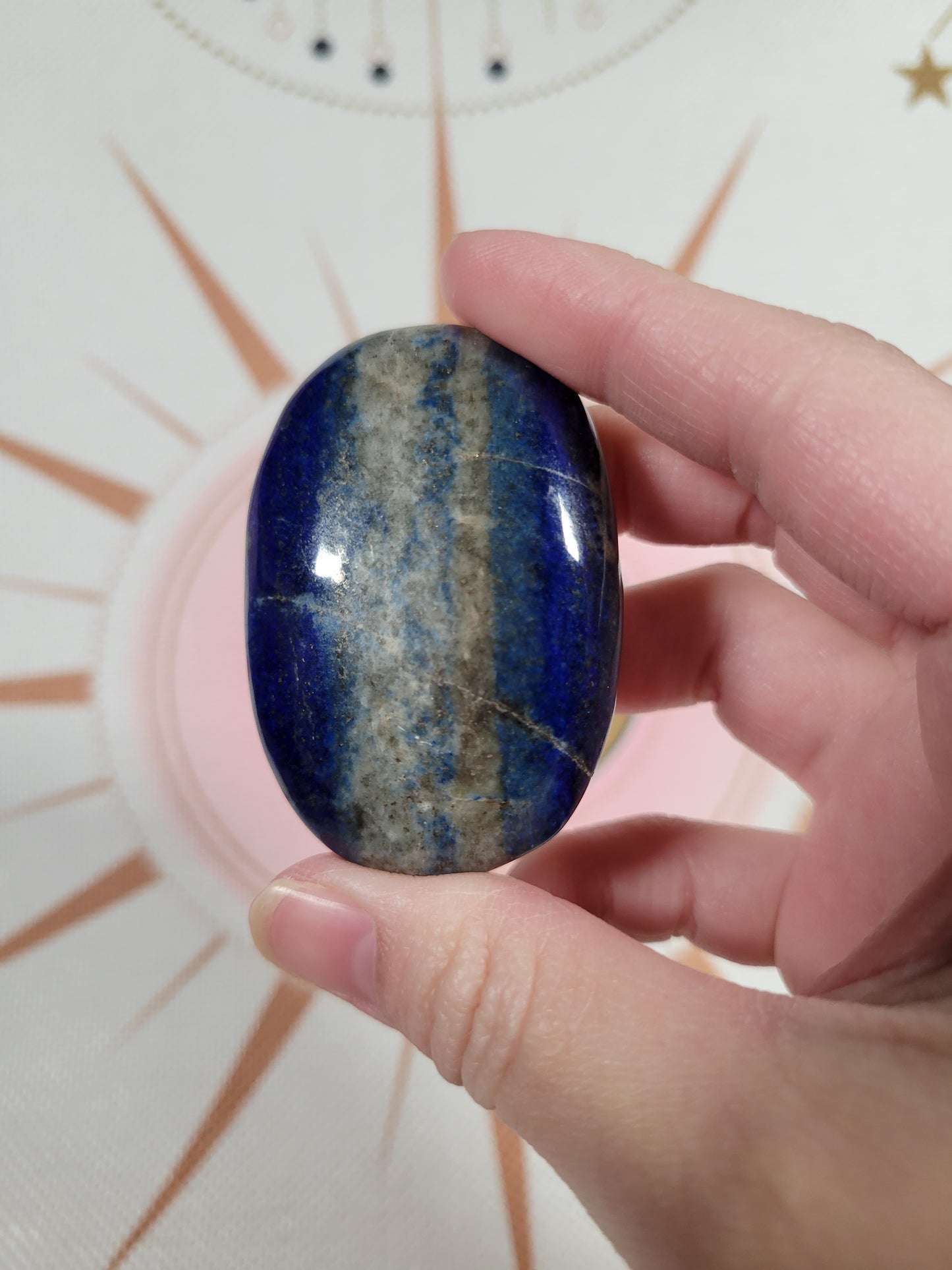 Lapis Lazuli Palm Stone 7LP