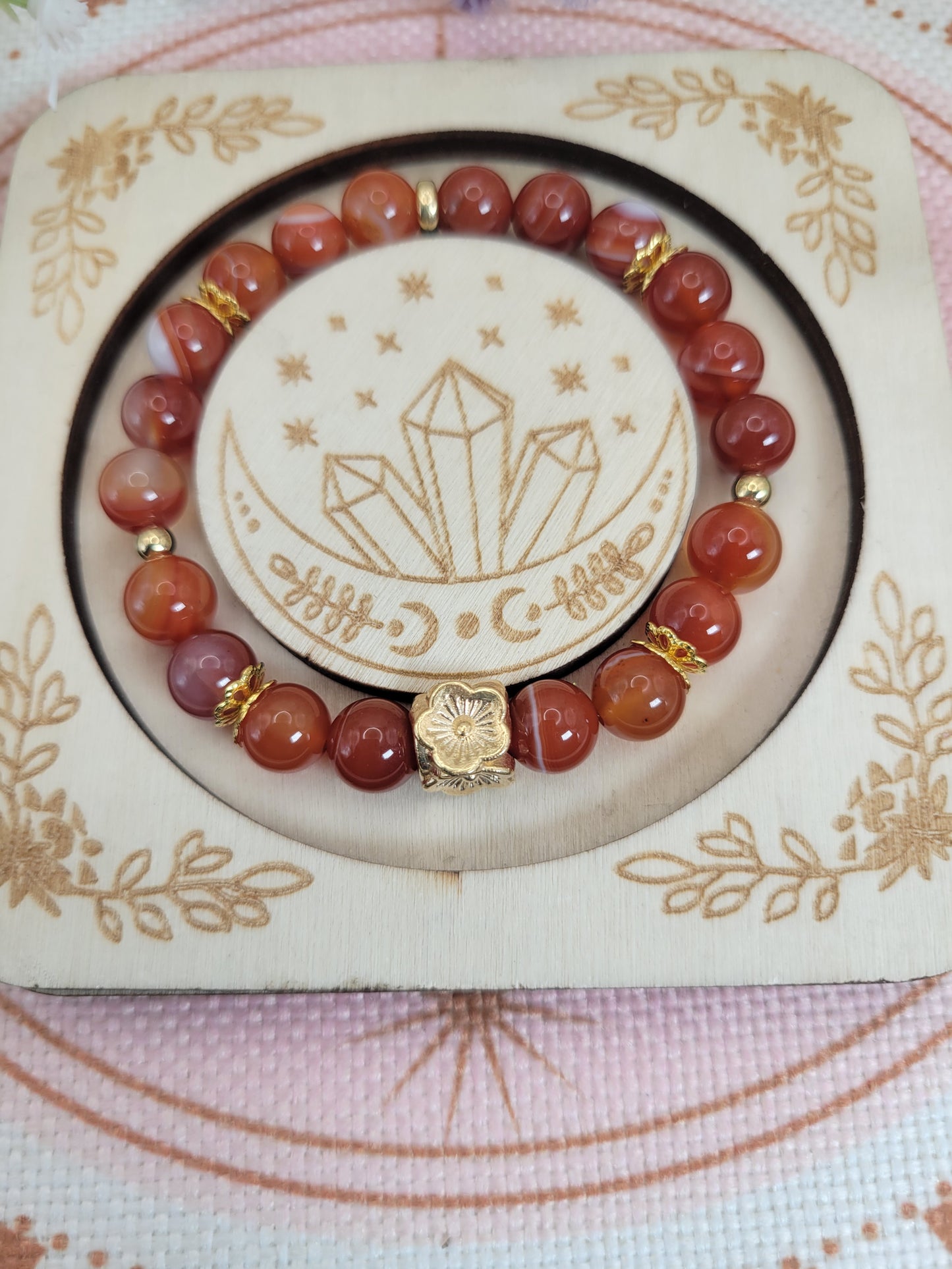 NC2 Banded Carnelian Bracelet